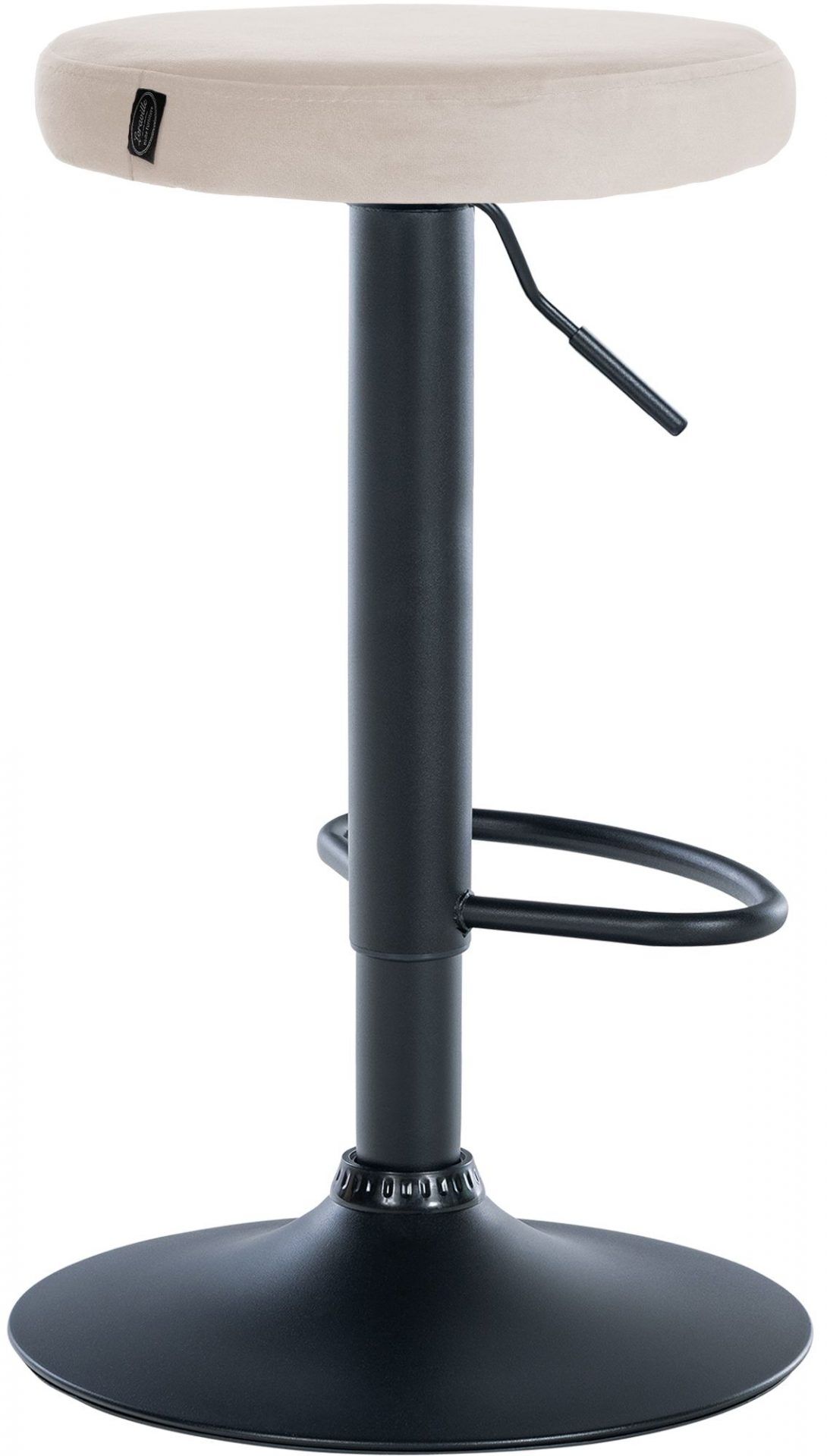 Barhocker Ponte Samt schwarz, creme