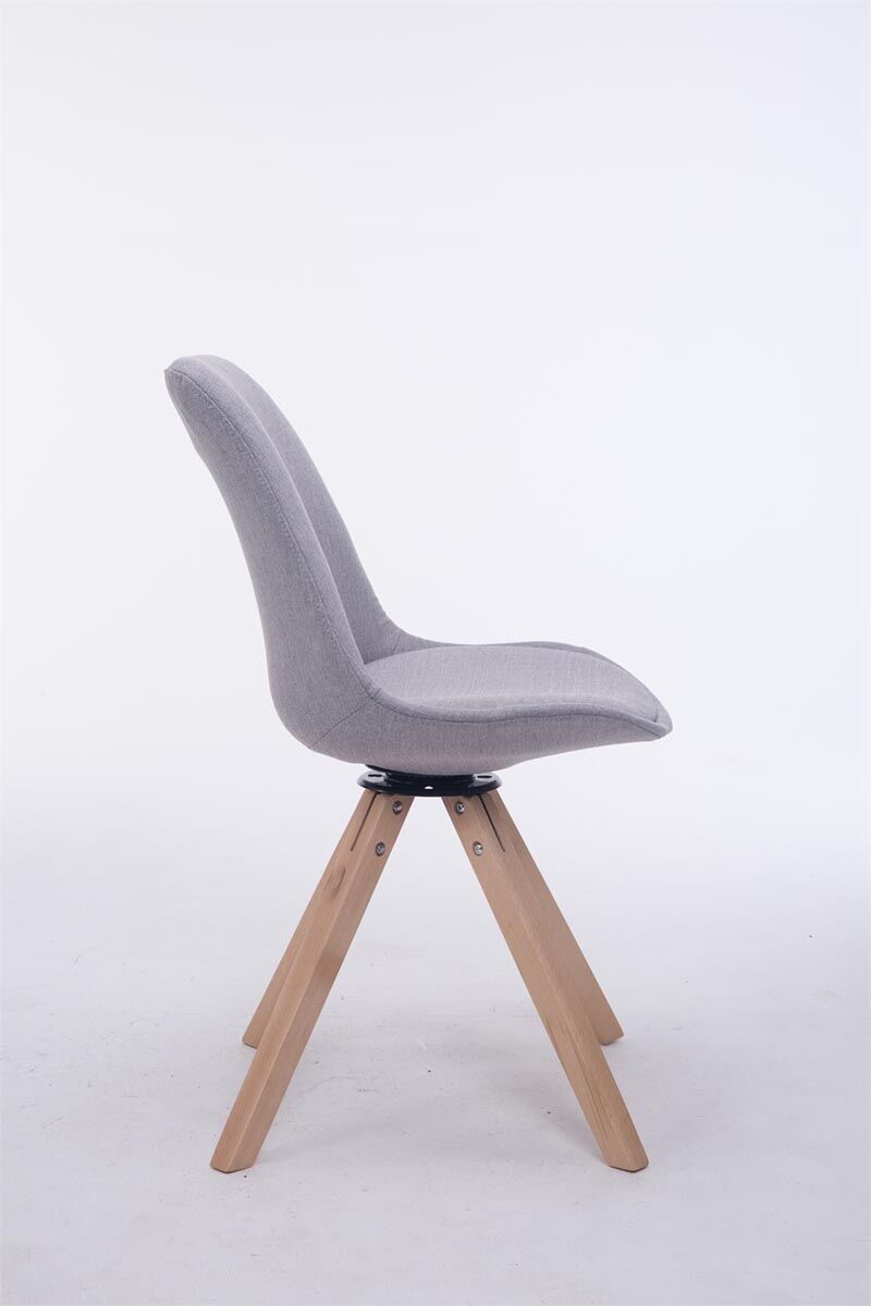 Besucherstuhl Troyes Drehbar Natura Stoff Square, grau