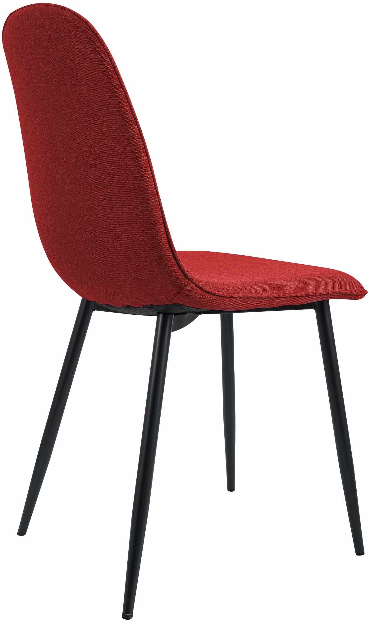 2er Set Esszimmerstuhl Maryam Stoff, rot