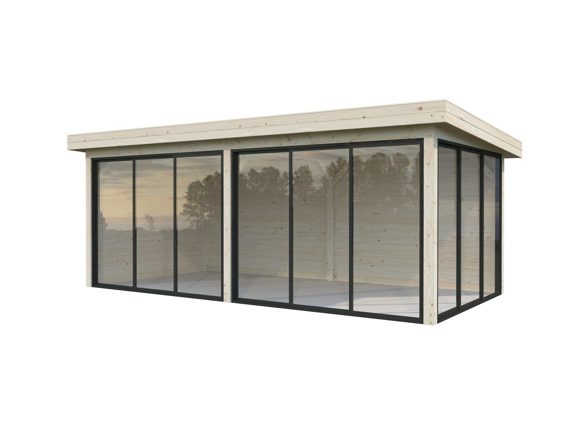 Palmako modernes Gartenhaus Lenna 16,6 m2 Set 402 Slide