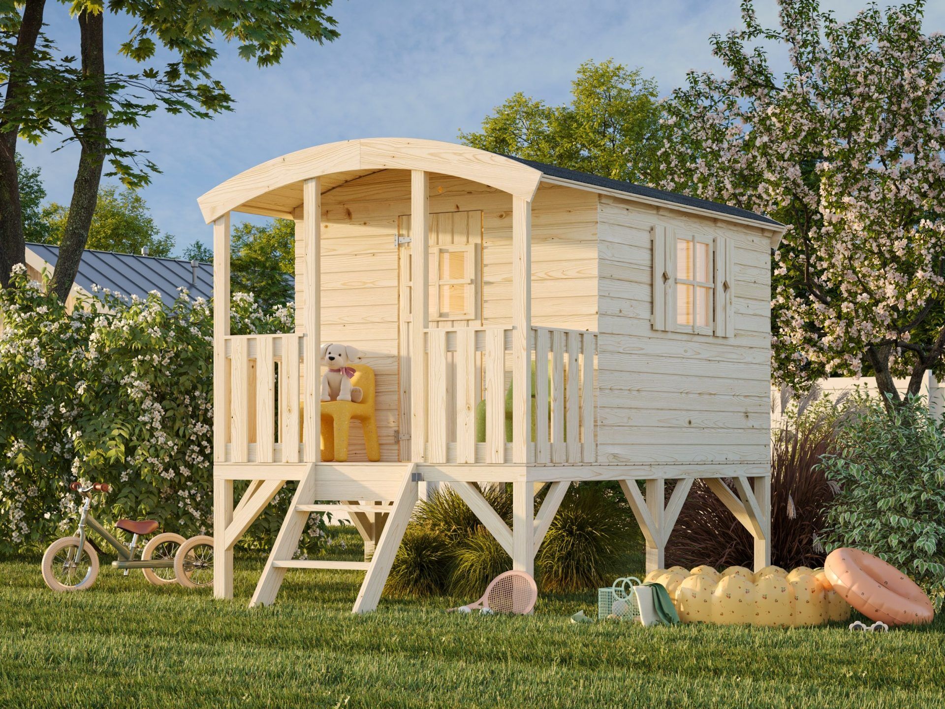 Kinderspielhaus auf Stelzen Holz