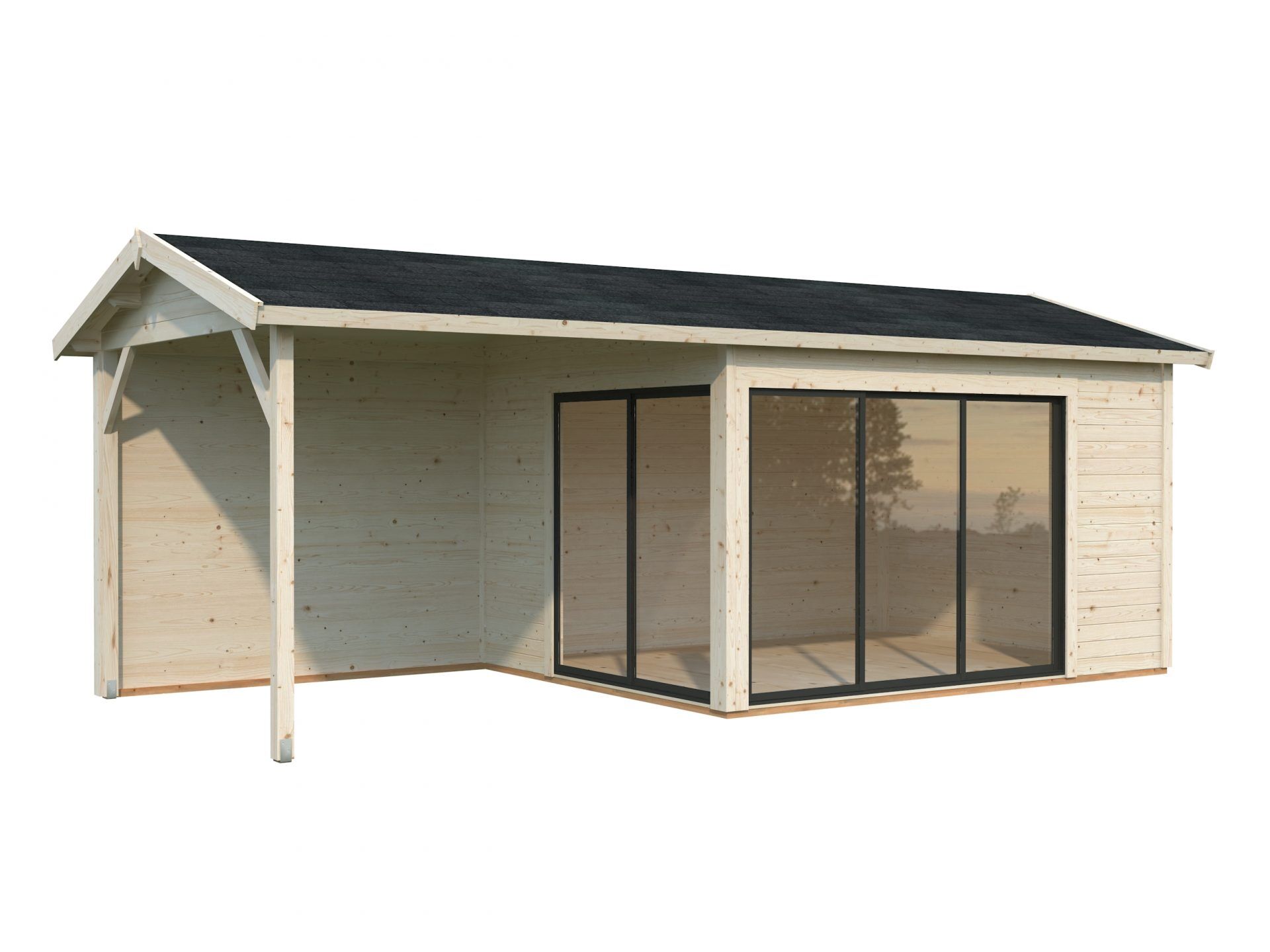 Palmako Gartenhaus Amanda 11,2+7,8 m2 Slide Plus