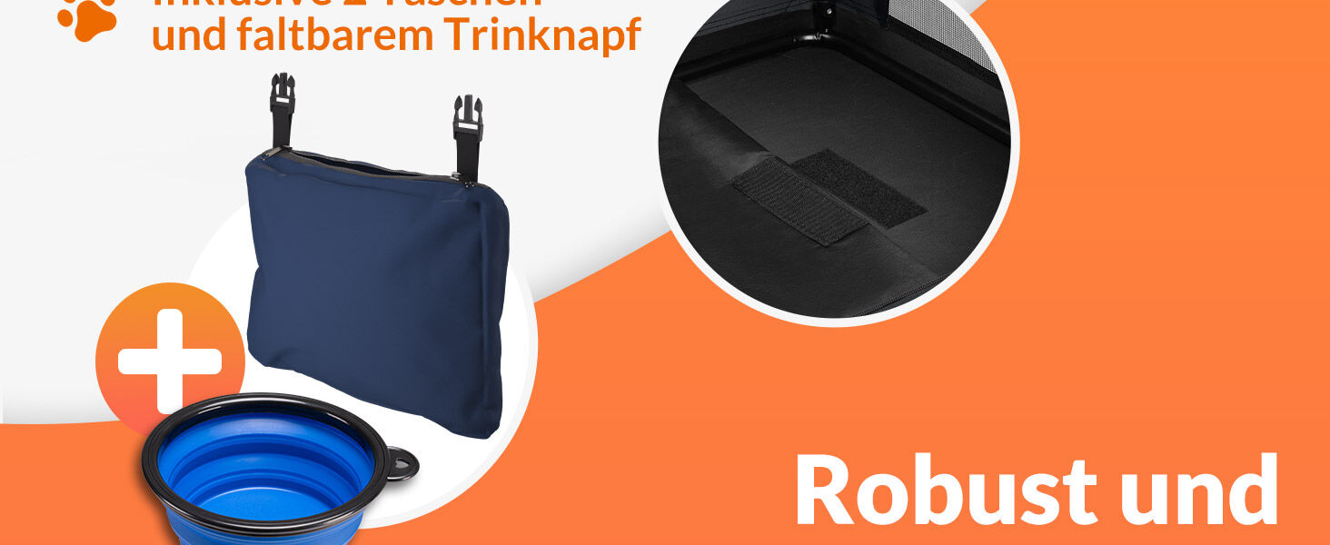 Hundebox faltbar M 60x42x44cm Blau
