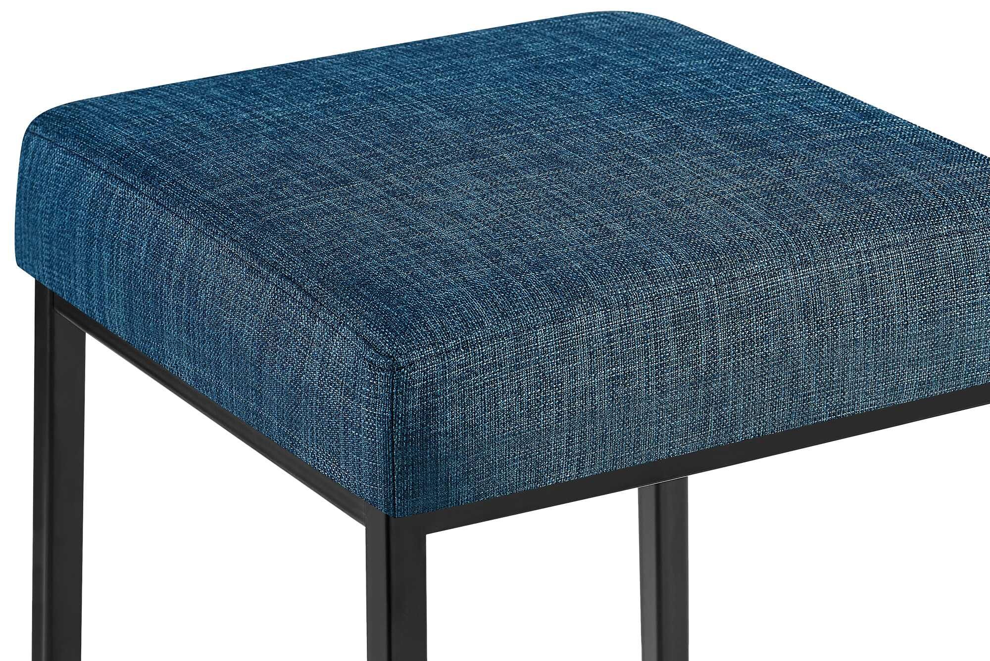 2er Set Barhocker Montreal 85 Stoff schwarz, blau