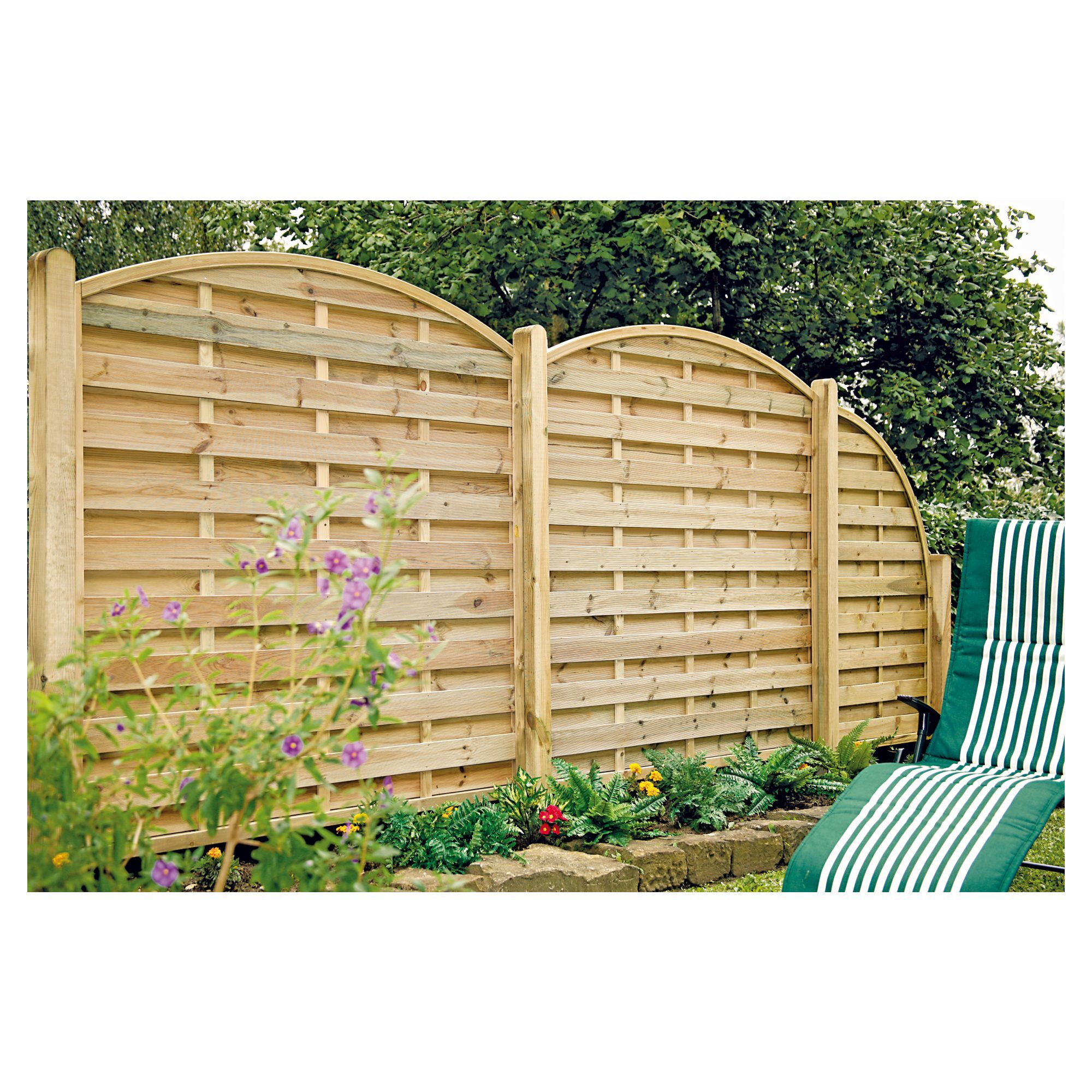 Maxi-Bogen 180 x 150/130 cm, Rahmen 45/45 mm, kdi grün, Lamellen geriffelt &amp; geschraubt