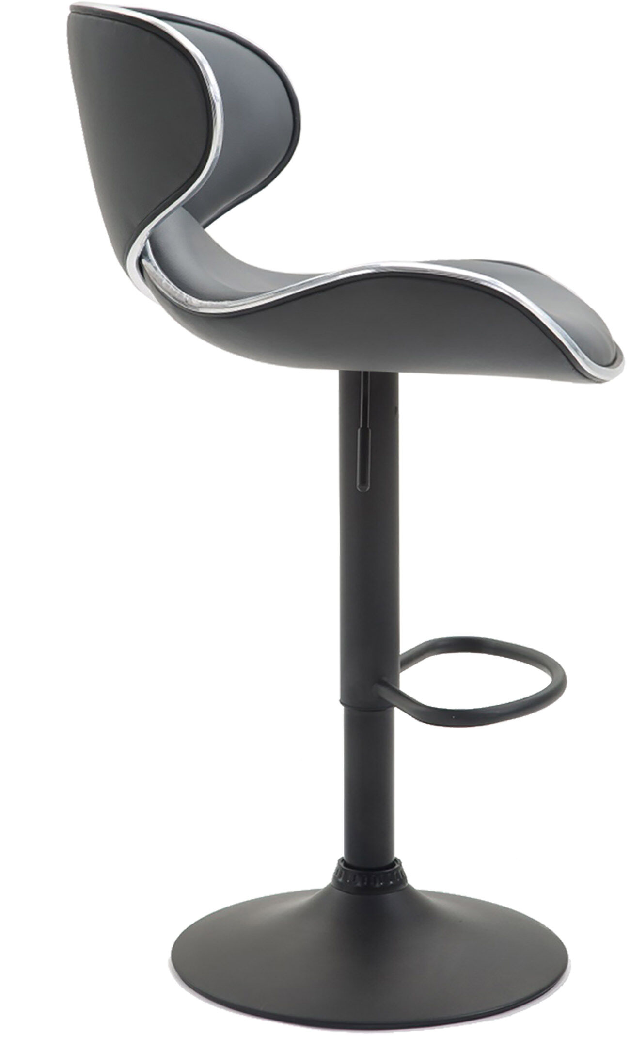 2er Set Barhocker Las Vegas V2 Kunstleder schwarz, grau