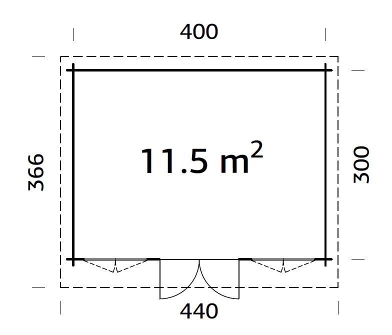 Palmako Pultdach Gartenhaus Lisa 11,5 m²