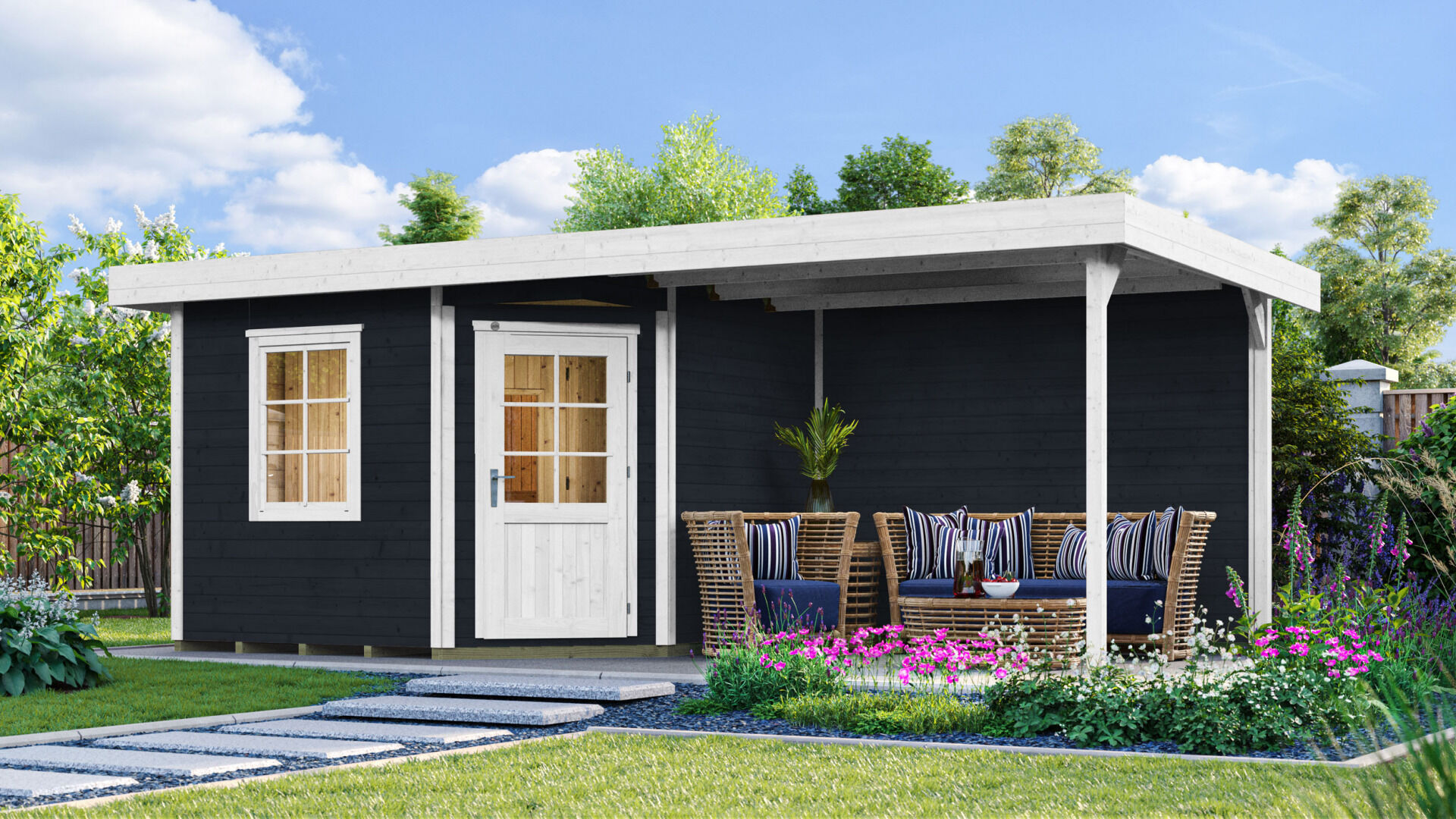 weka Saunahaus 28 mm SALO anthrazit