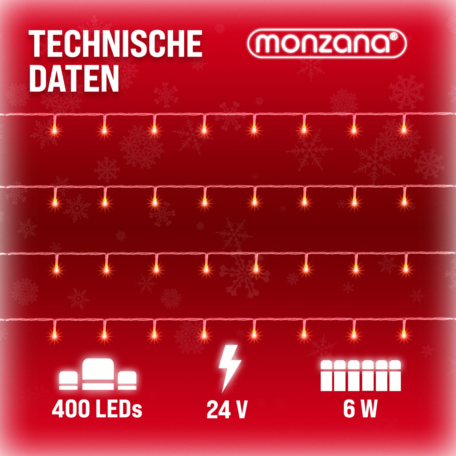 Lichterkette Weihnachten Warmweiß 40m transparent