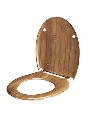 Toilettensitz Bambus mit Absenkautomatik