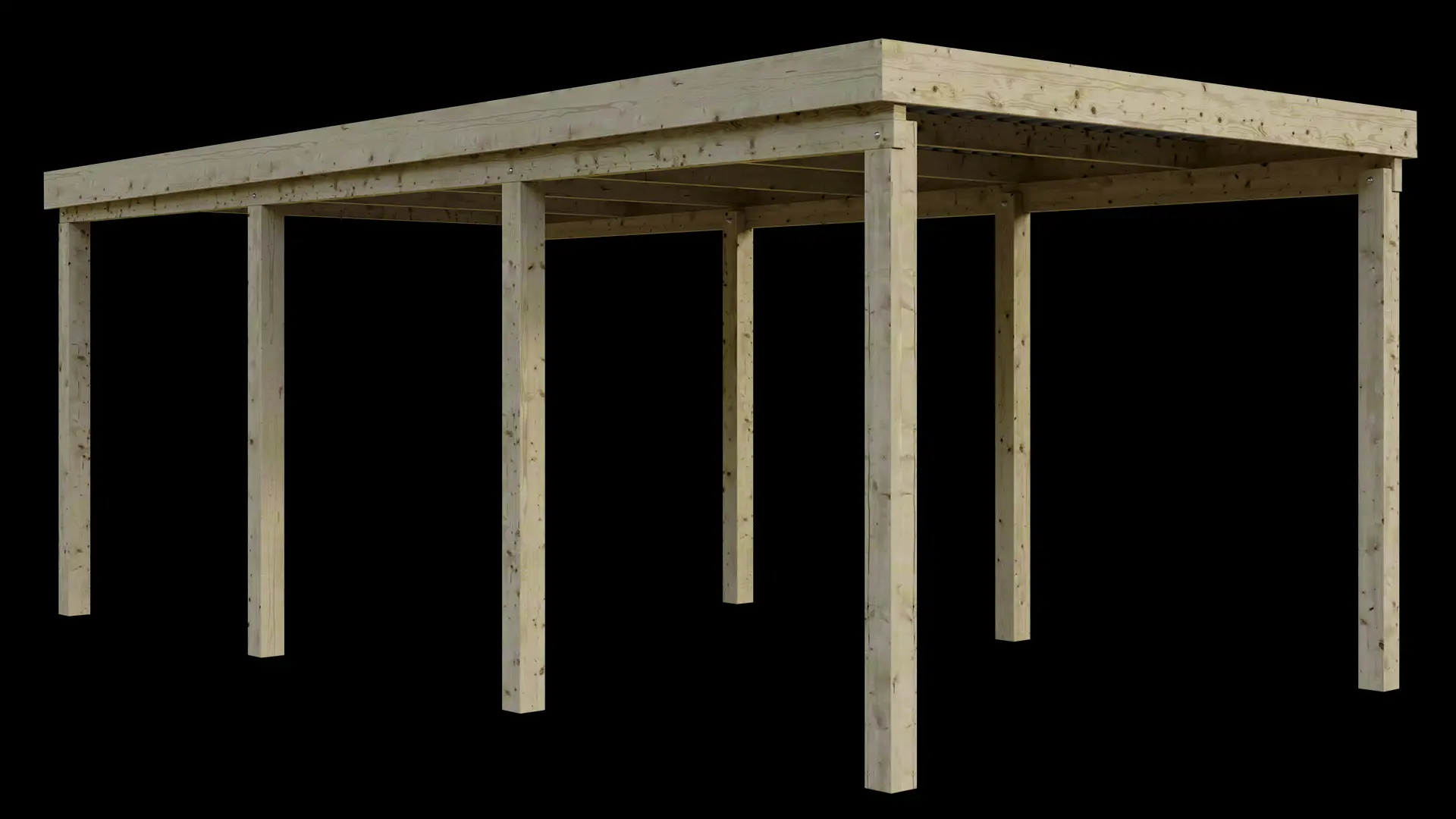 Carport VC 310x600 Kiefer Massivholz