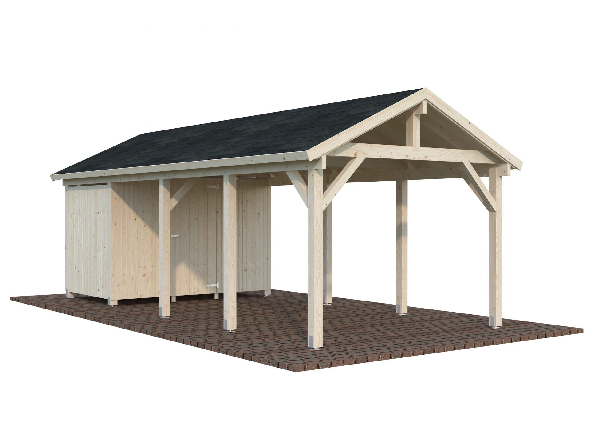 Palmako Carport Robert 23,1 m2 mit Geräteraum
