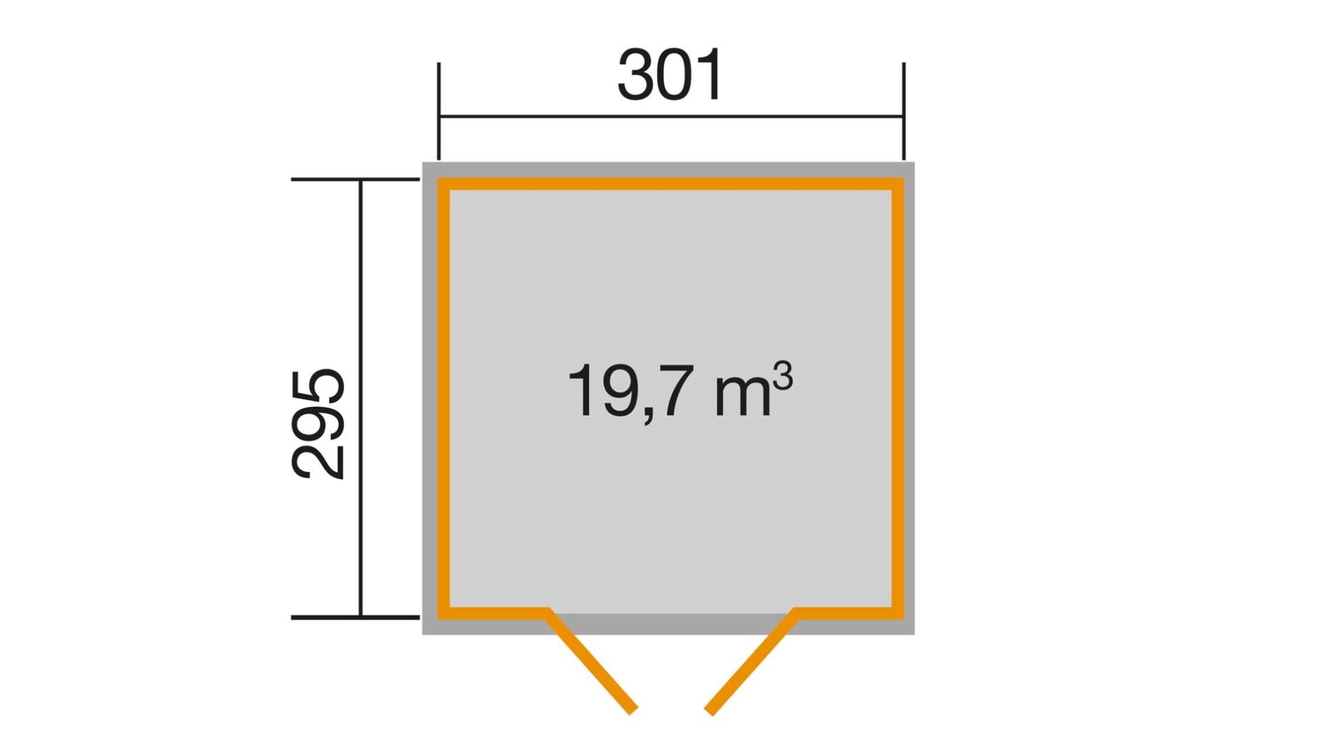 weka Gartenhaus 218 - 3,2x3,3m
