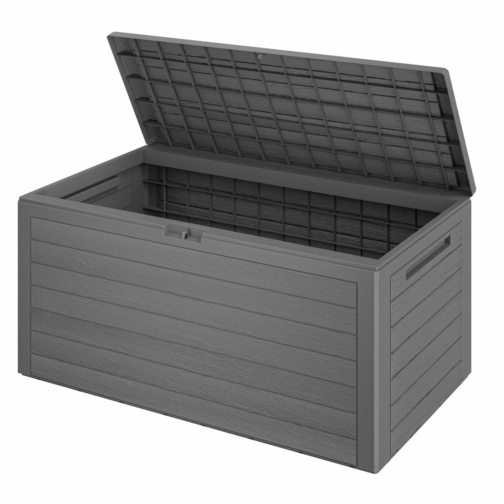 Gartenbox Woody 280L Grau Holzoptik wasserdicht