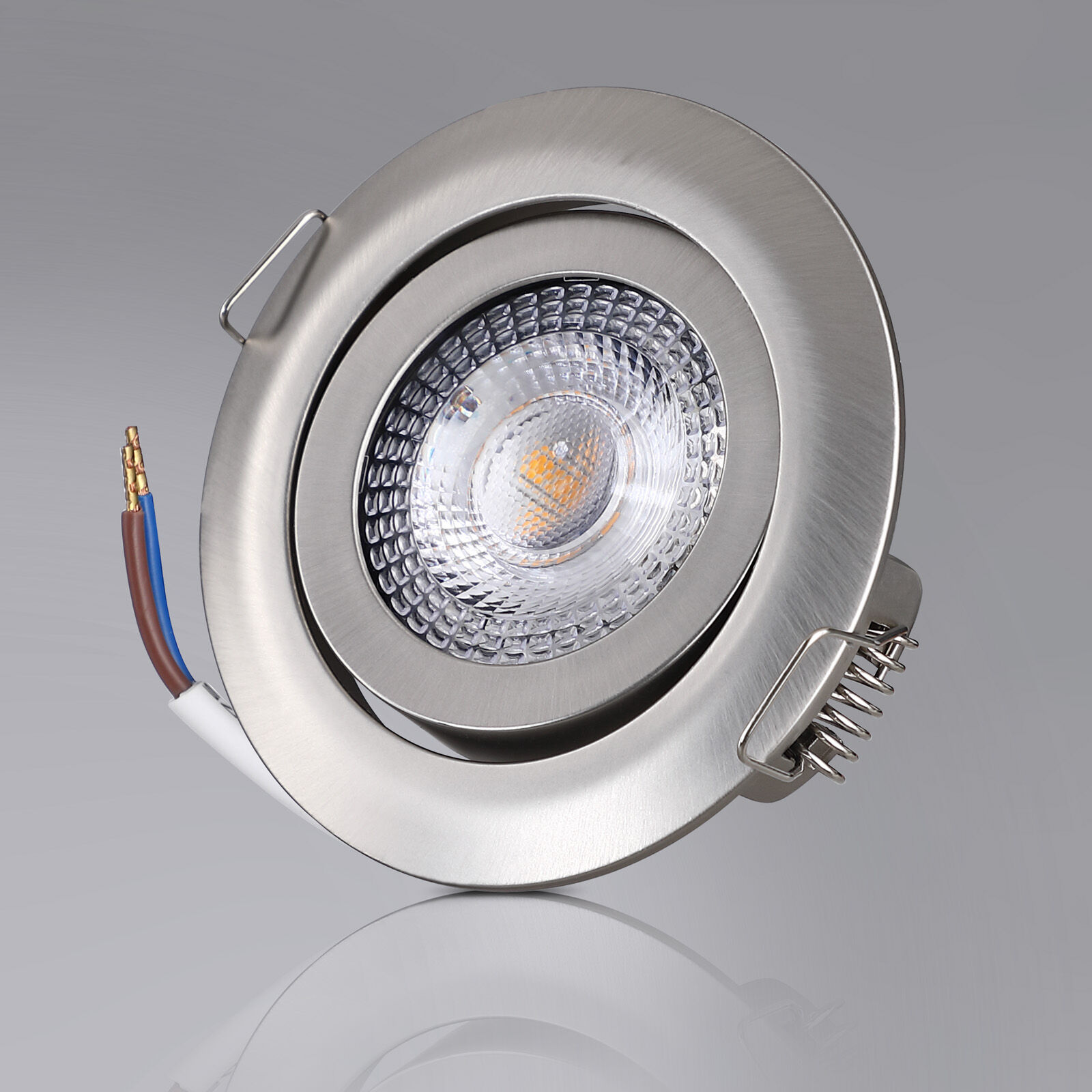 LED Einbauleuchte Krog 6er-Set Nickel