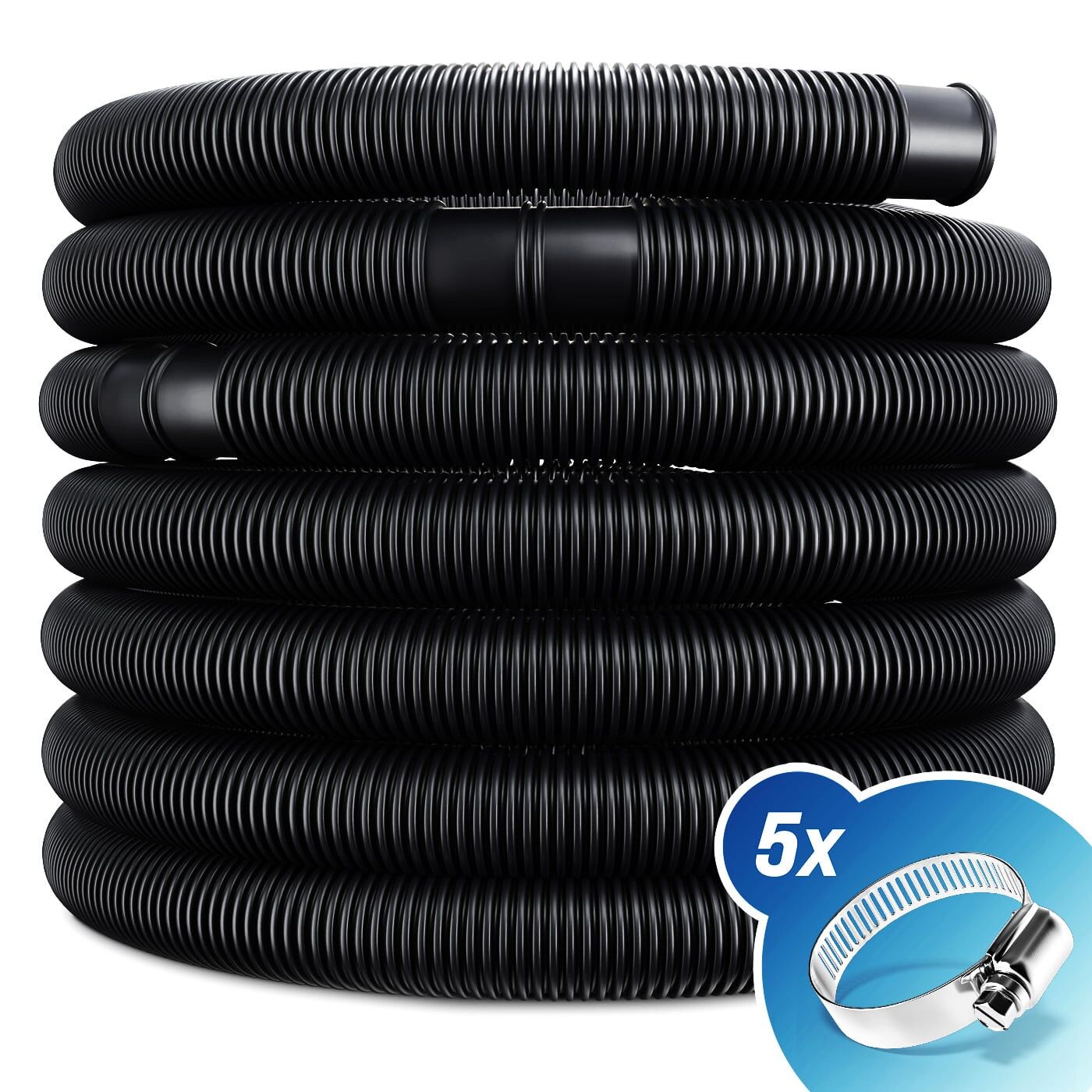 Poolschlauch Schwarz Ø32mm 6m