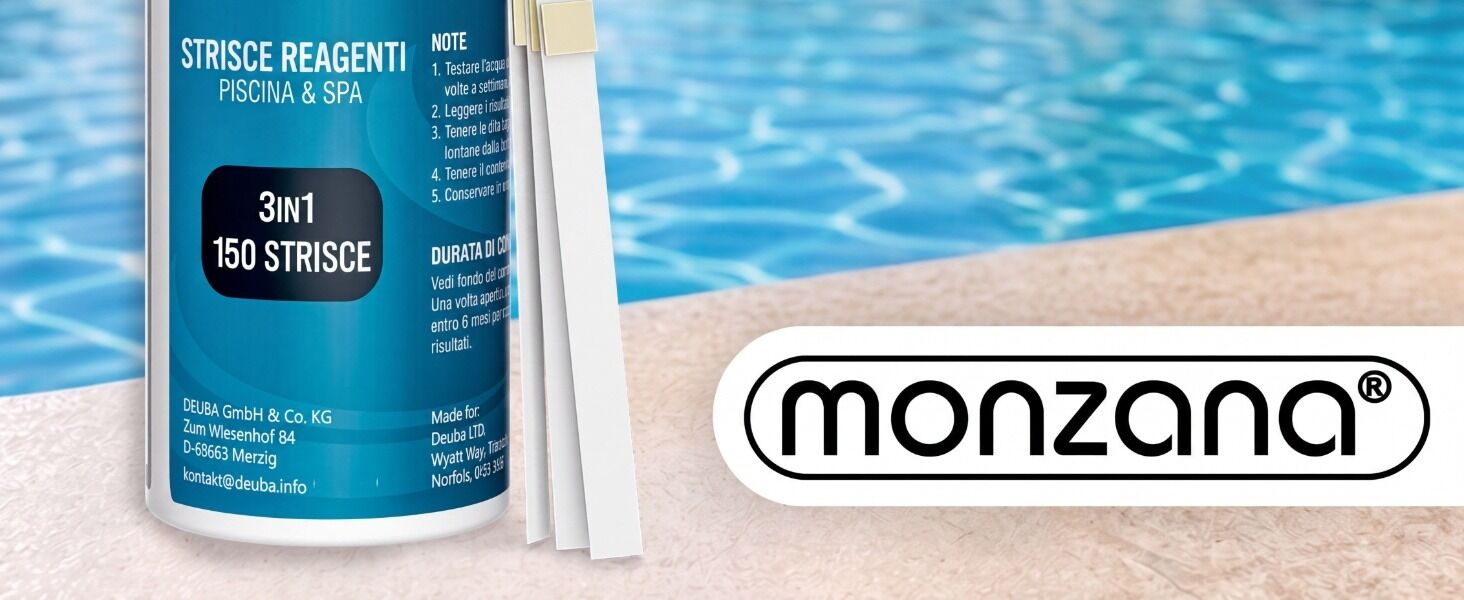 Pool Teststreifen 3in1 Wassertester 150 Stück für Pool Schwimmbad Whirlpool Spa chemisch pH Chlor Alkalinität