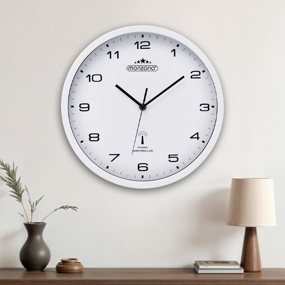 Funkwanduhr Weiß Ø31cm