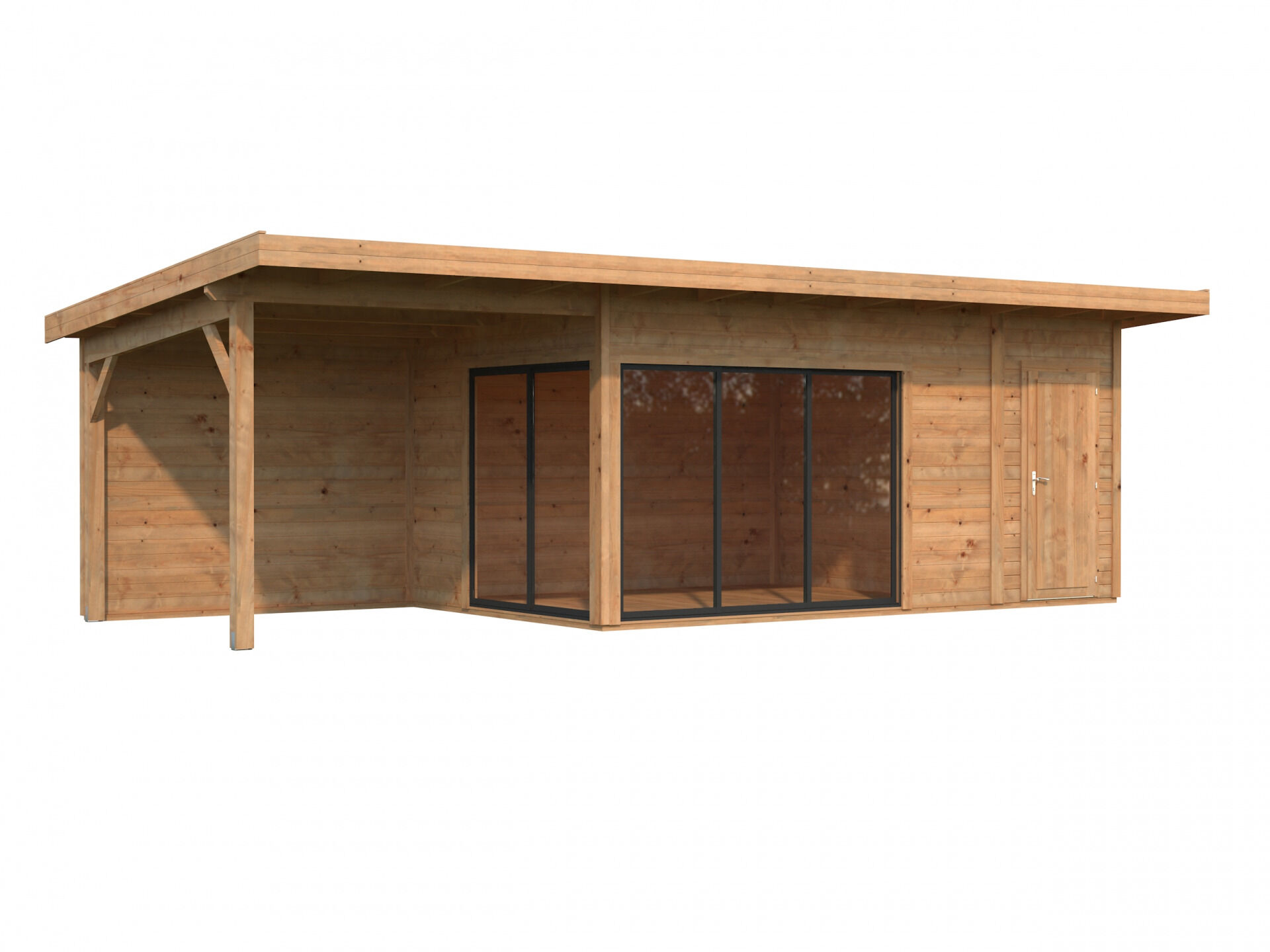 Palmako Pultdach Gartenhaus Andrea 15,2+7,9 m² Slide