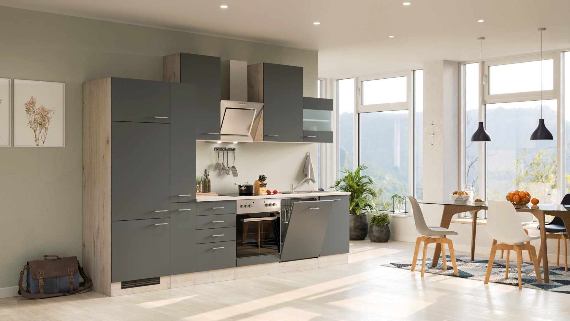 Küchenzeile MORENA 310 cm mit E-Geräten