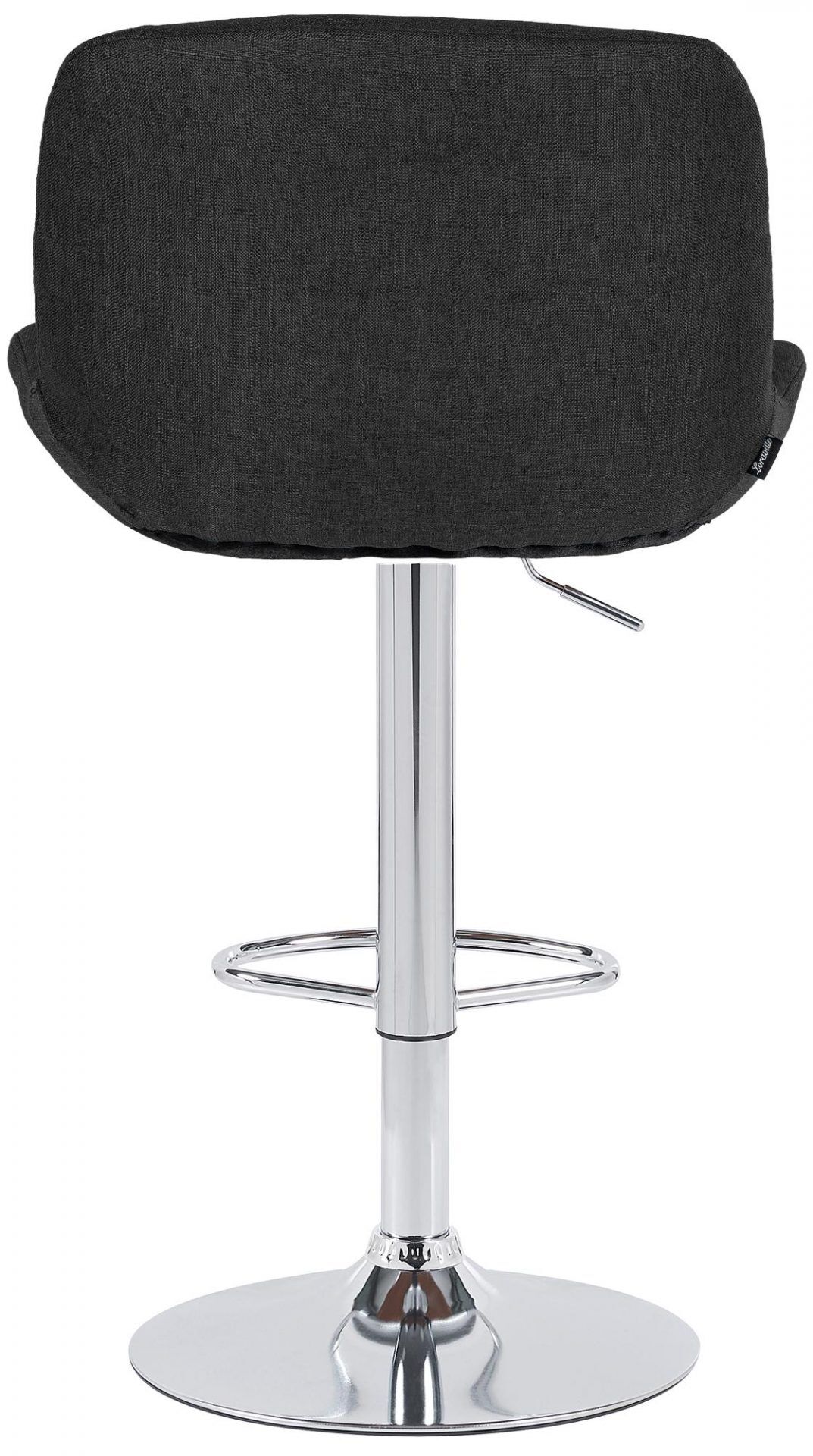 Barhocker Solon Chrom Stoff, schwarz
