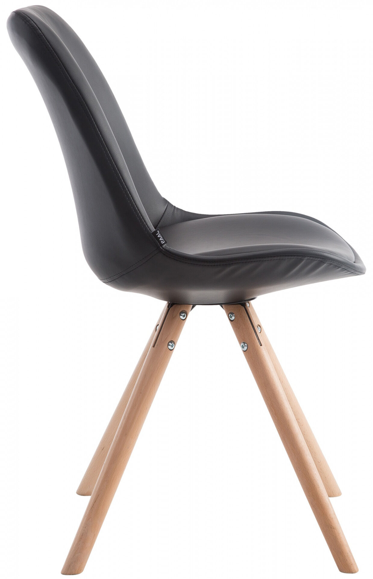 Besucherstuhl Laval Natura Rund, schwarz