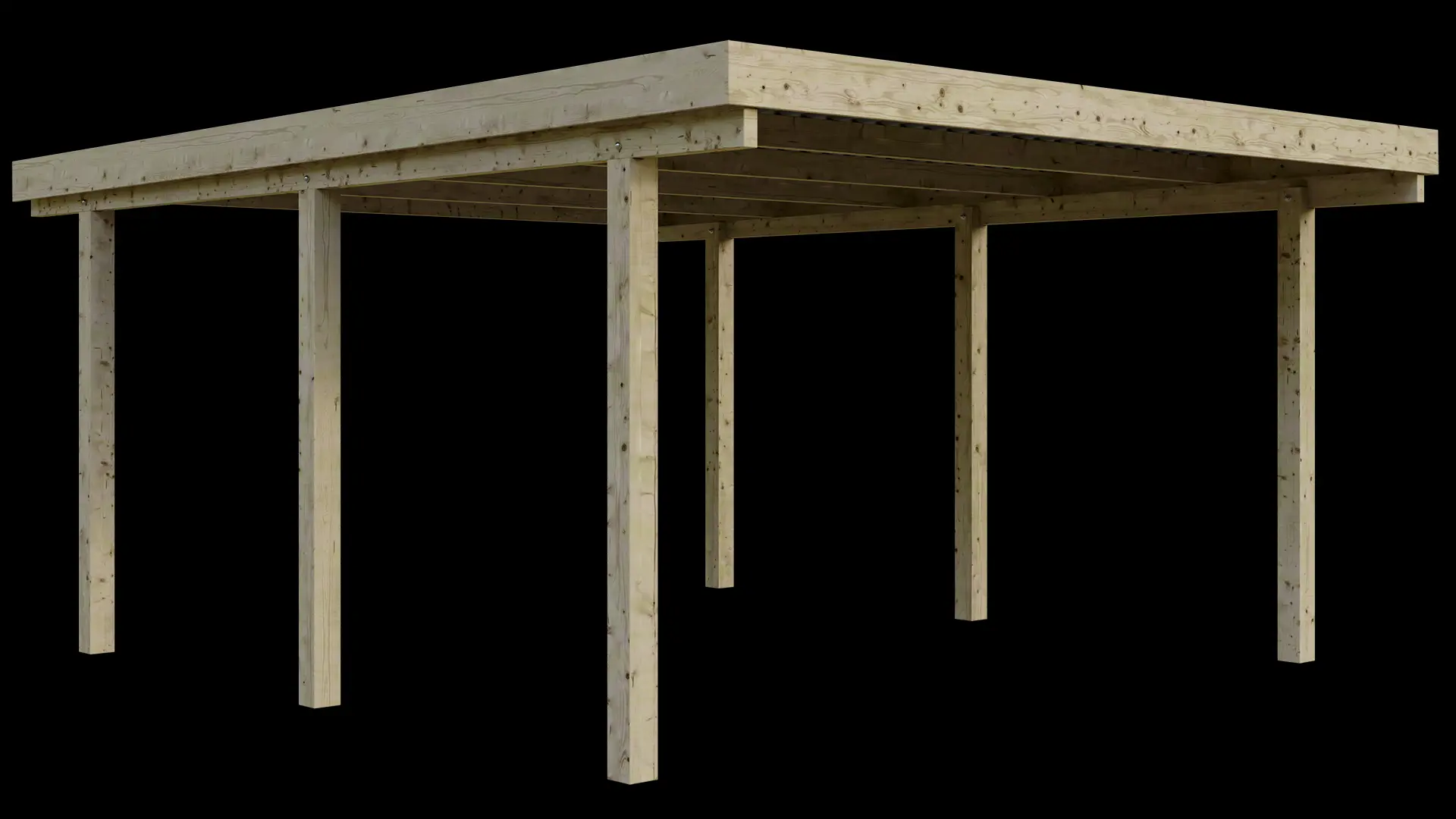 Carport VC 410x510 Kiefer Massivholz