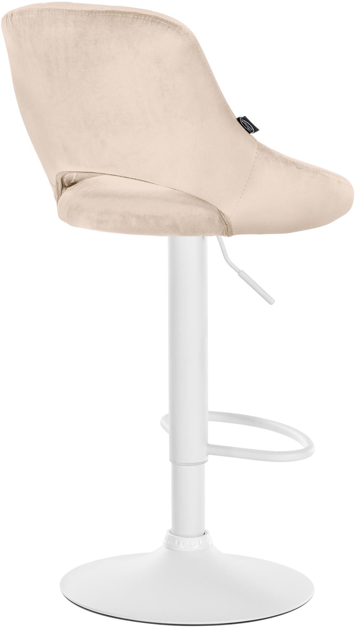 Barhocker Milet Samt weiß, creme