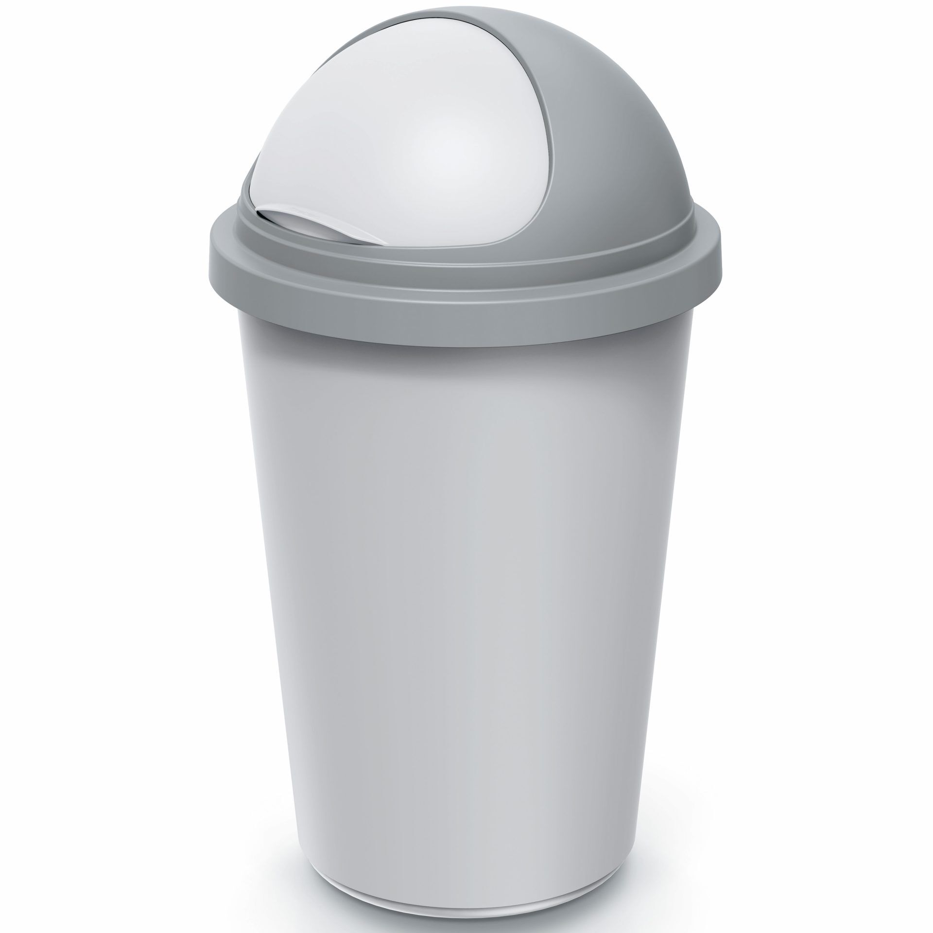 Mülleimer Silber/Grau Kunststoff 50L
