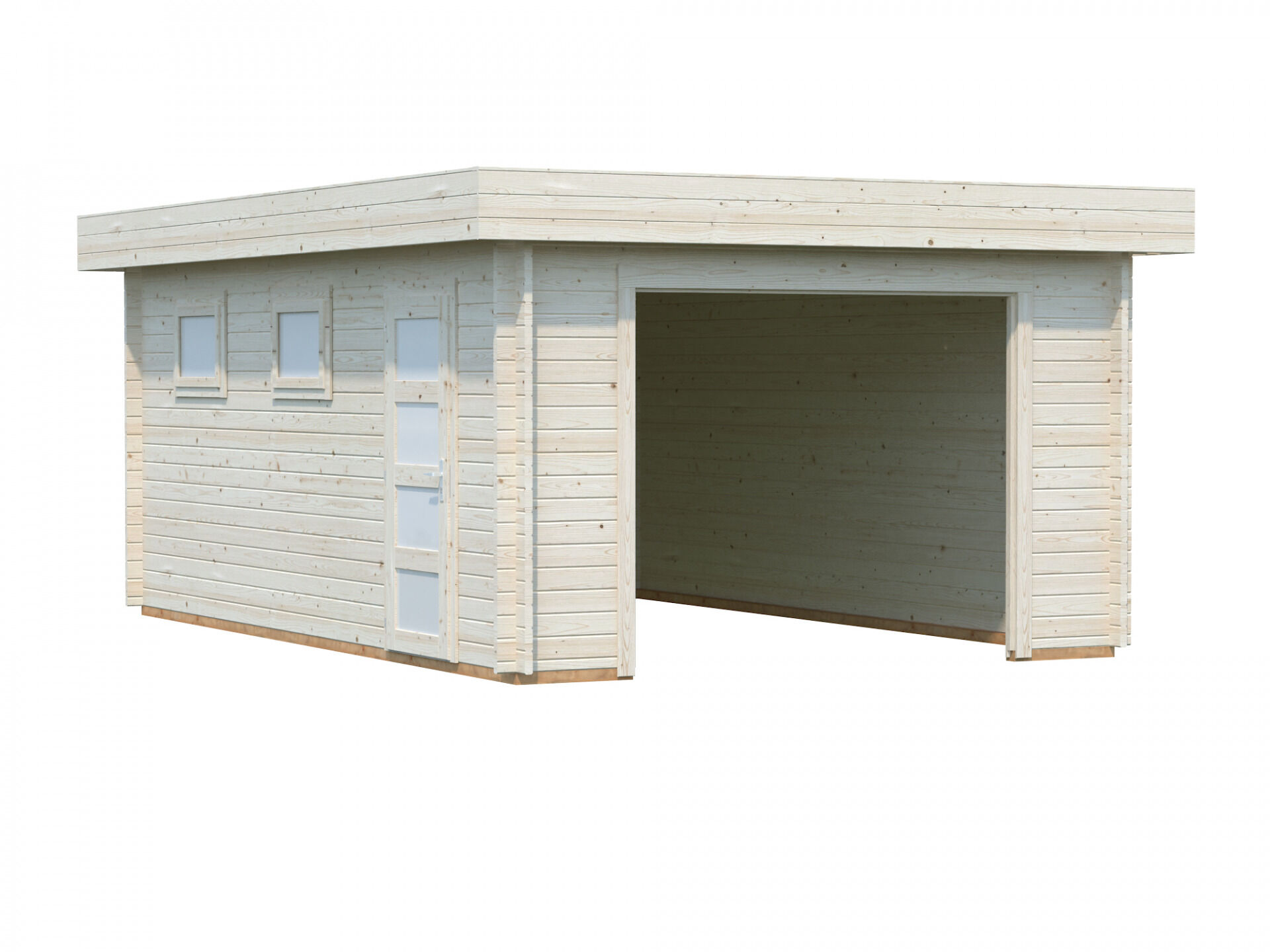 Flachdach Holzgarage Rasmus 19,0 m²