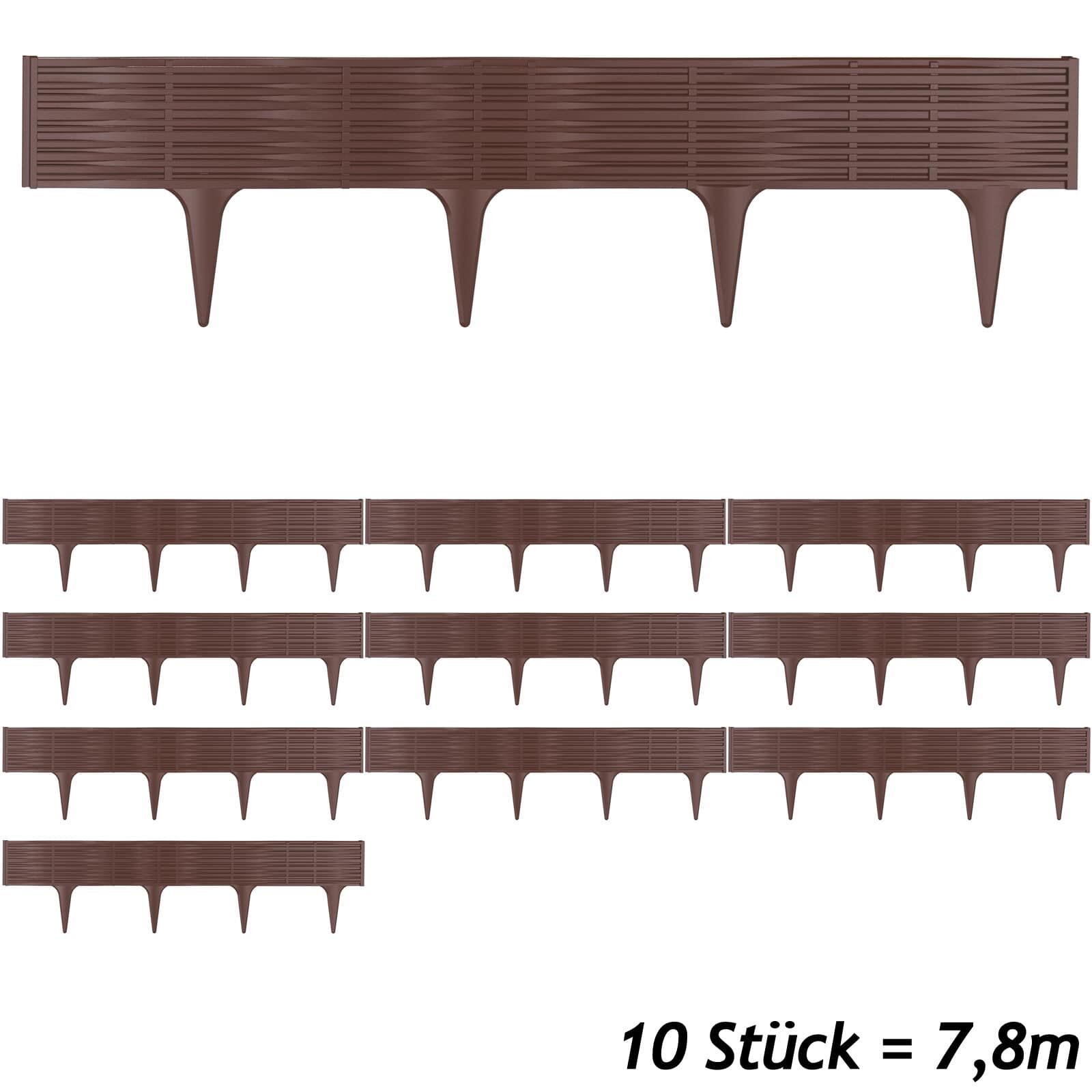 Beeteinfassung 2er-Set Braun 7,8m