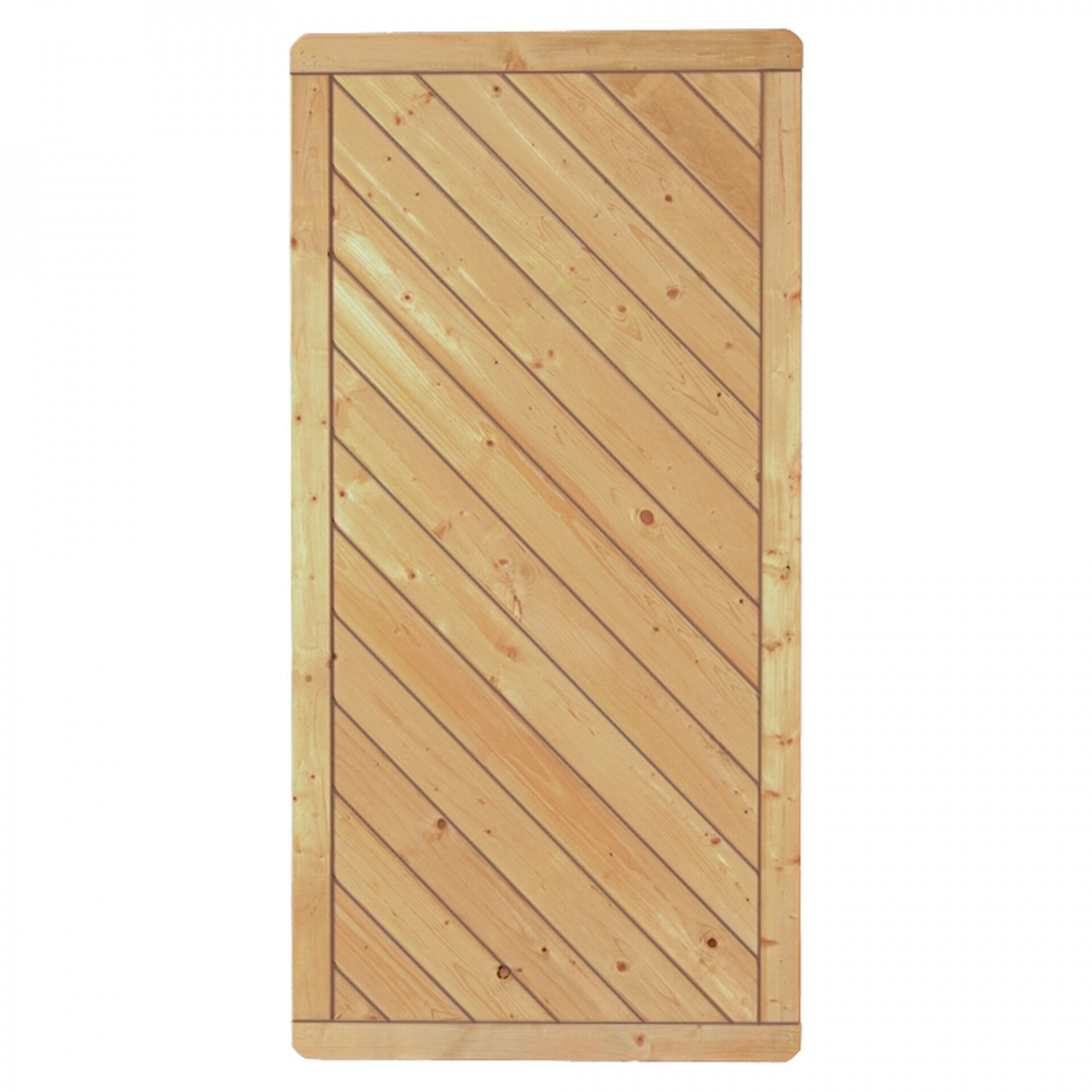 CLASSIC-Serie-Diagonal, 90 x 180 cm, kdi-grün, Rahmen 40/70 mm, Profilbretter 16/118 mm