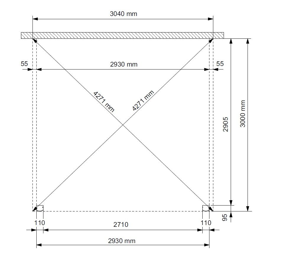 Aluminium Terrassenüberdachung Compact Line 304x300 cm Anthrazit