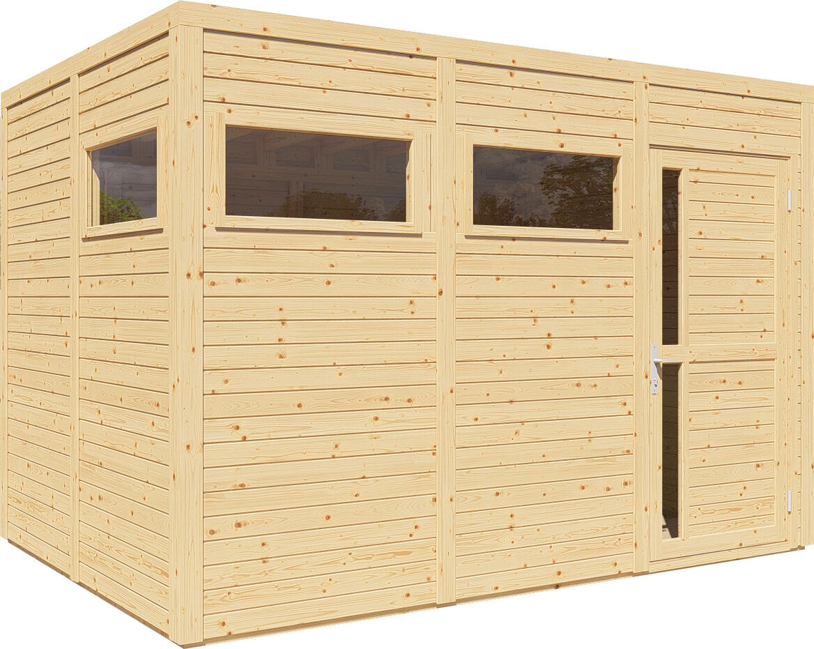 Gartenhaus Cubus 3 naturbelassen 337 x 234 cm