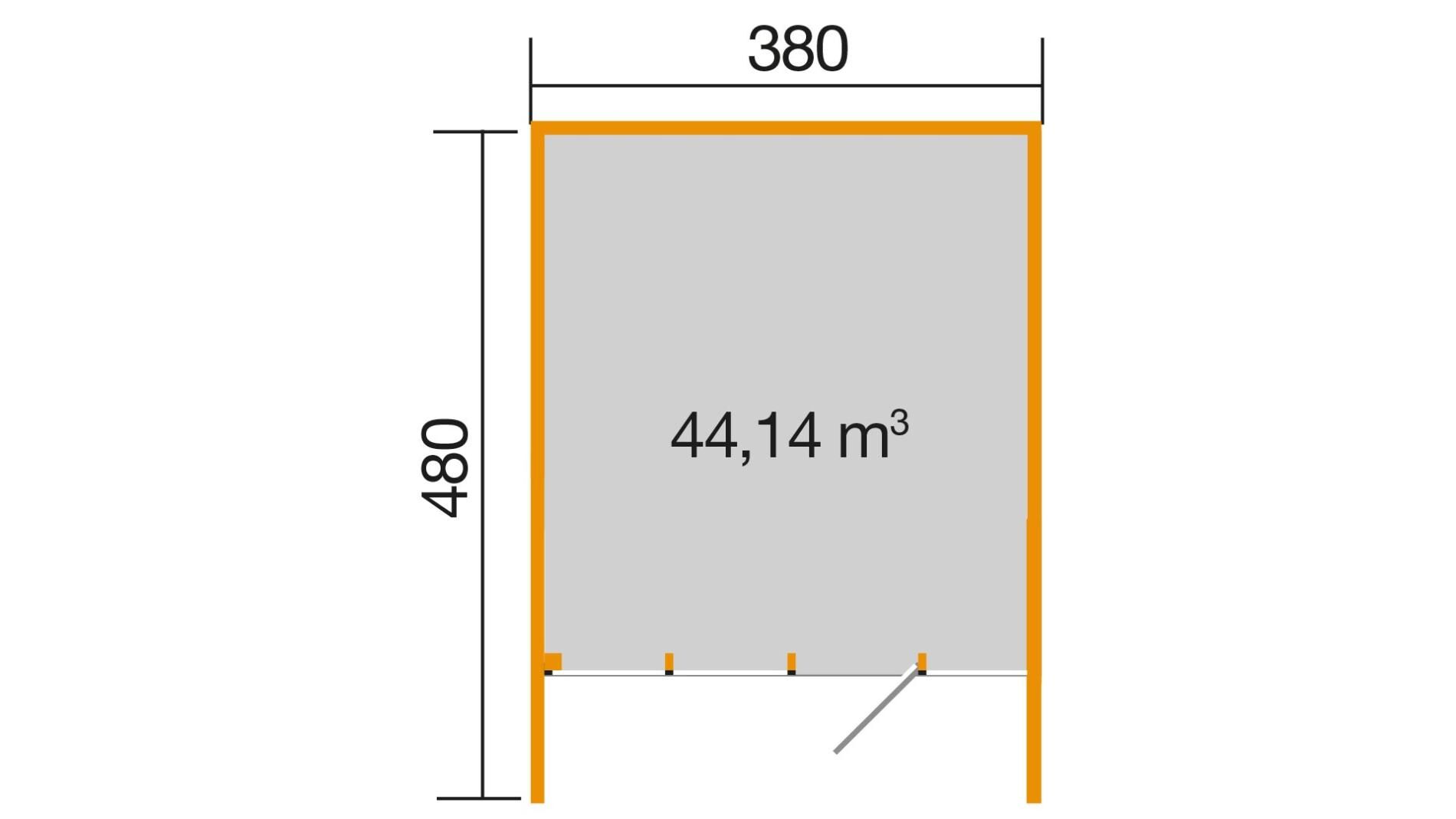 weka Design-Gartenhaus Cubilis 2.0 3,9x4,9m