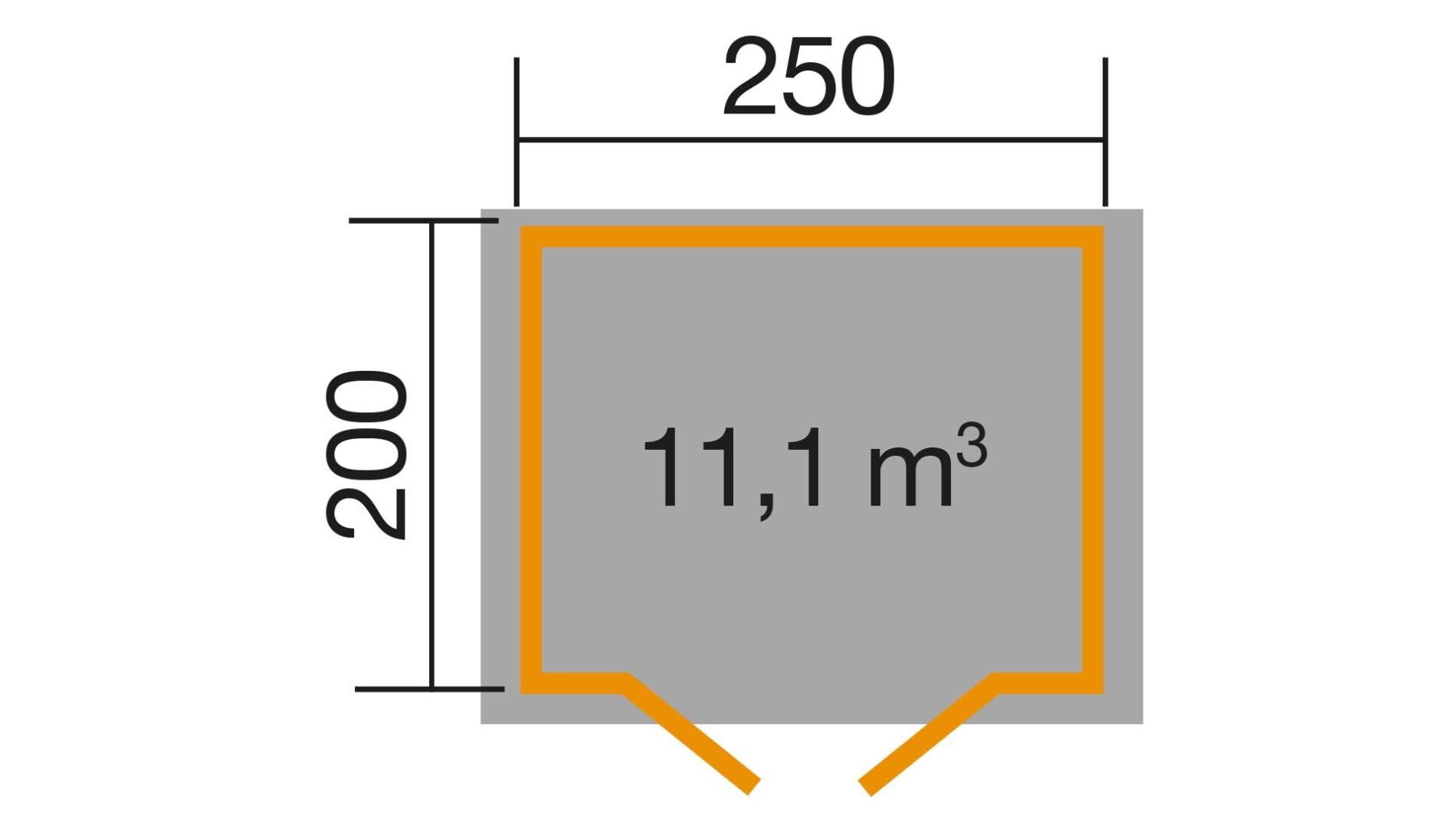 weka Garten [Q] Teras. Gartenhaus 2,9x2,3m