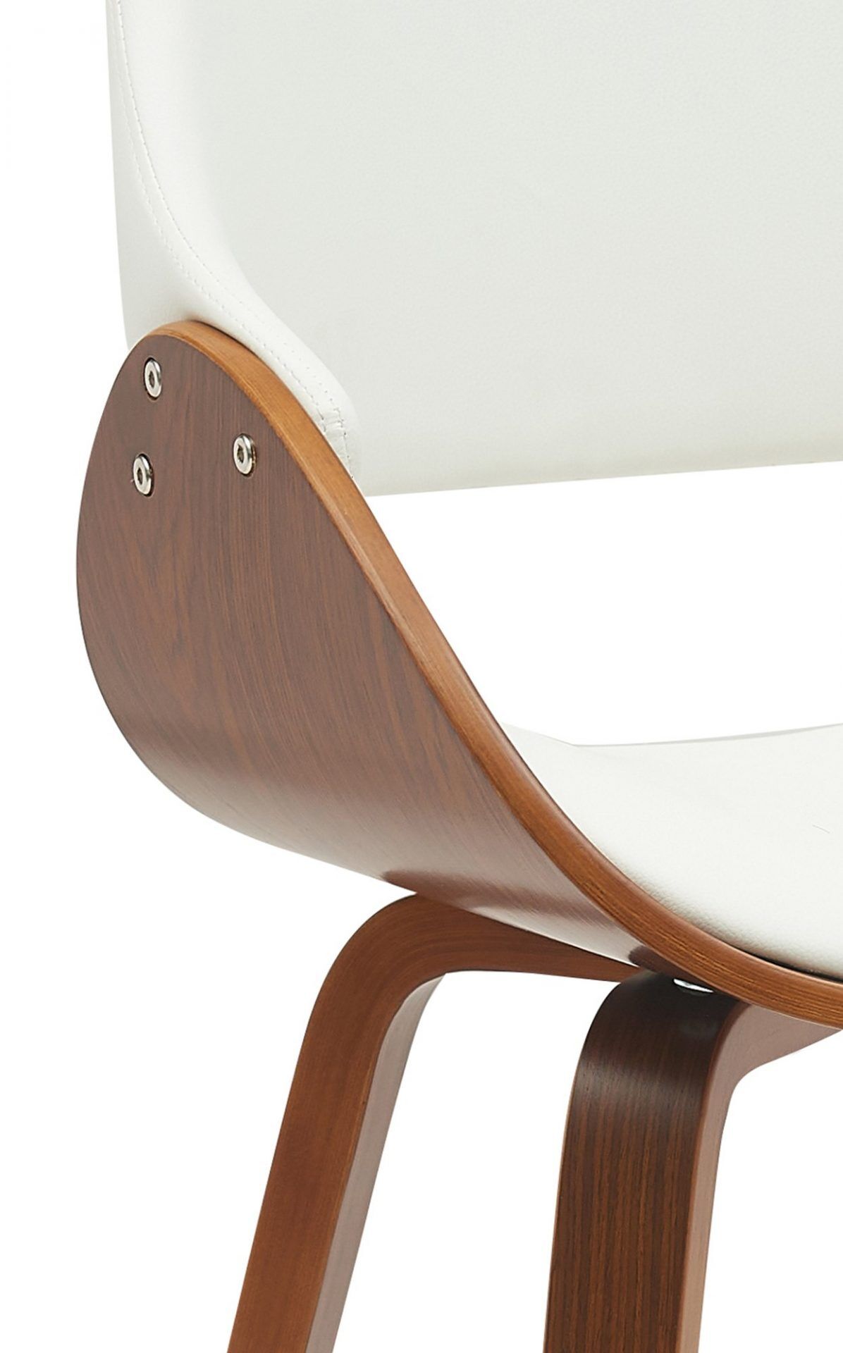 Esszimmerstuhl Vangale Kunstleder, walnuss/weiß