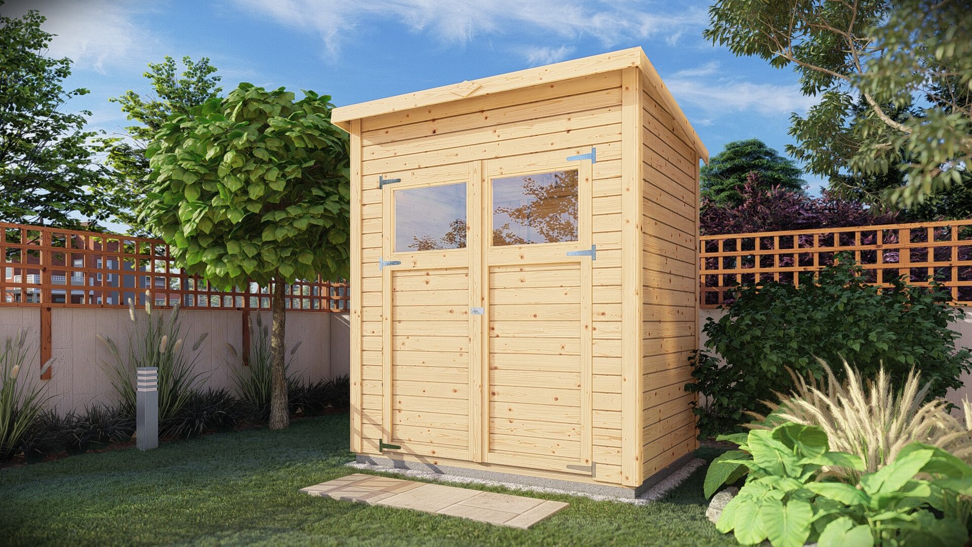 Gartenhaus Amrum 1 naturbelassen 180 x 120 cm