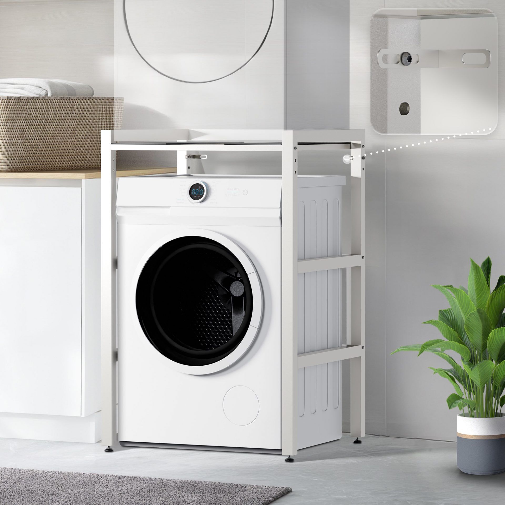 Waschmaschinenregal Gannet, weiß