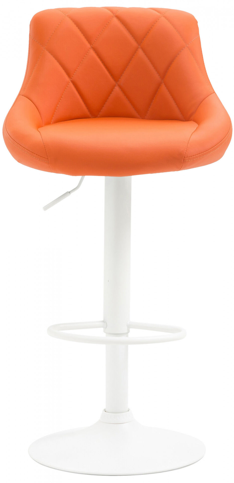 Barhocker Lazio Kunstleder weiß, orange