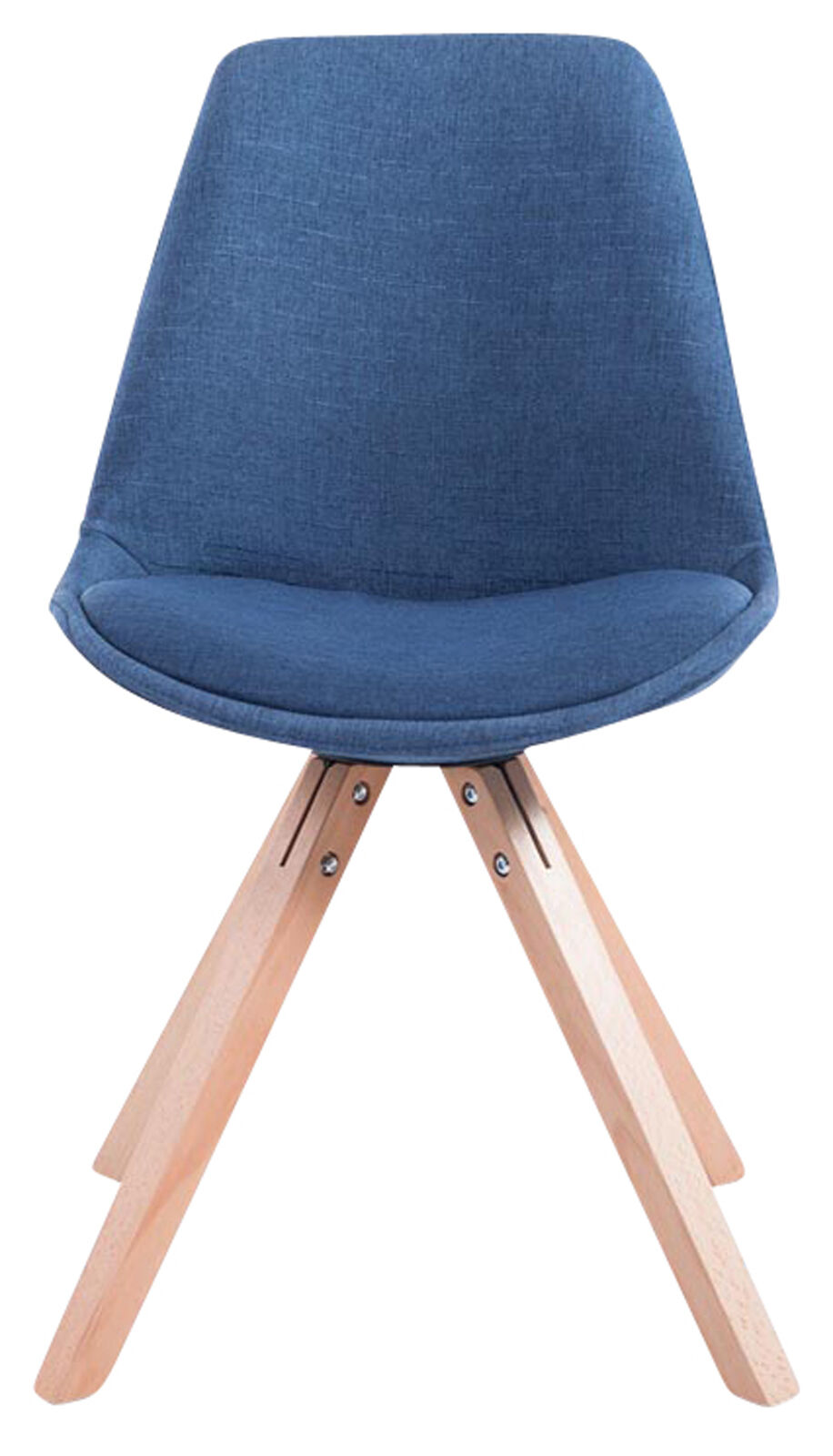 4er Set Besucherstuhl Toulouse Stoff Square Natura, blau