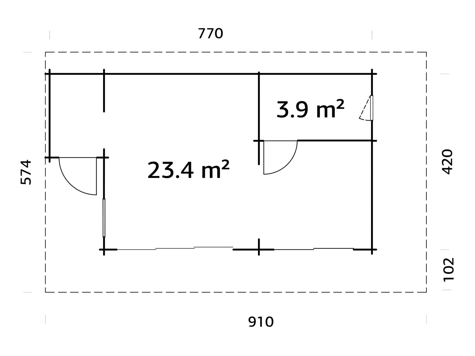 Palmako Gartenhaus Cecilia 27,3 m²
