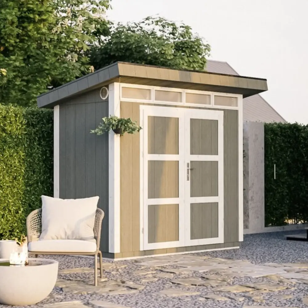 Pultdach Gartenhaus Norge 1 mit LP® SmartSide® M901A – 250 x 118 cm – 3 m2