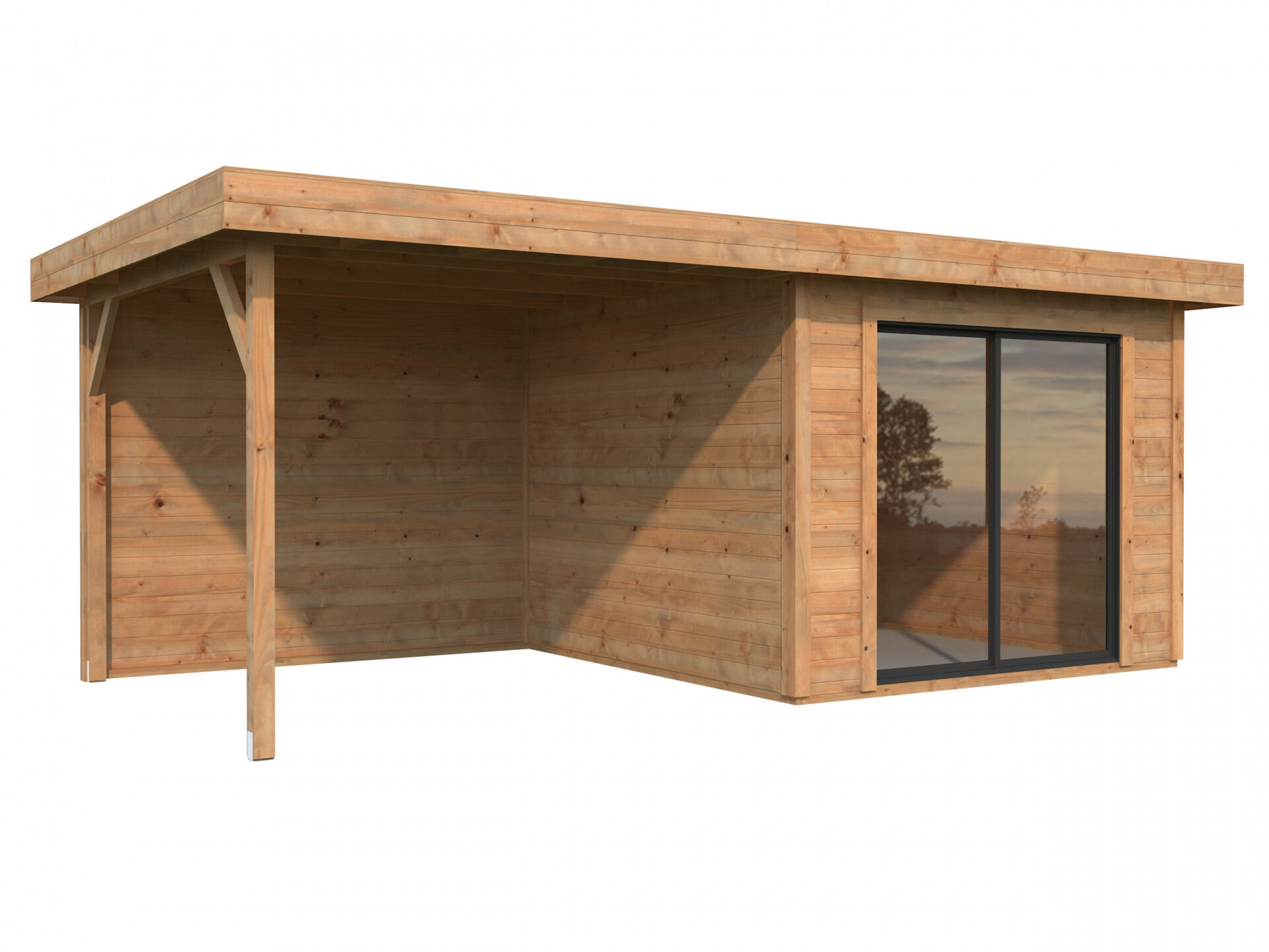 Flachdach Gartenhaus Aktion 45 Plus