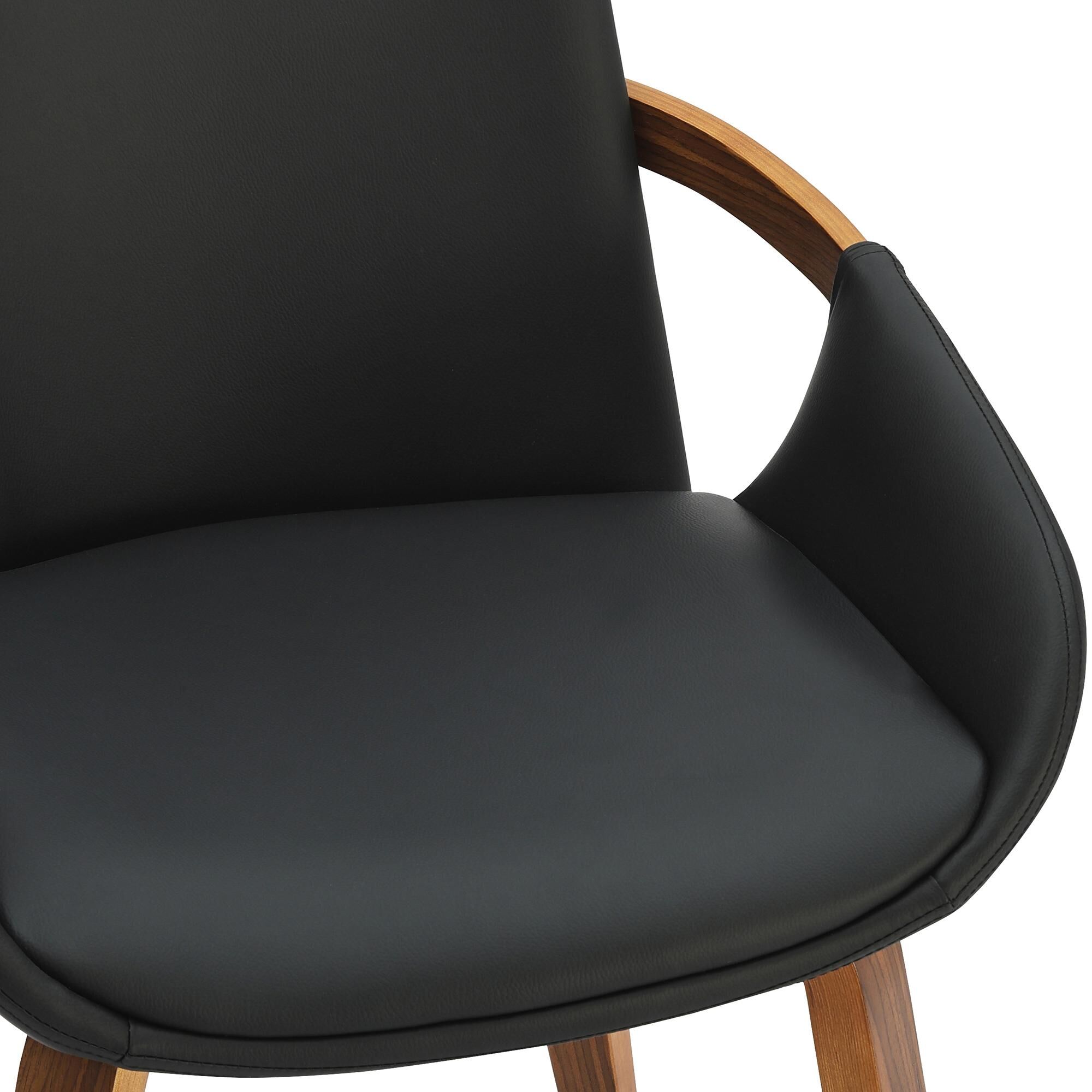 Esszimmerstuhl Bertol Kunstleder, walnuss/schwarz