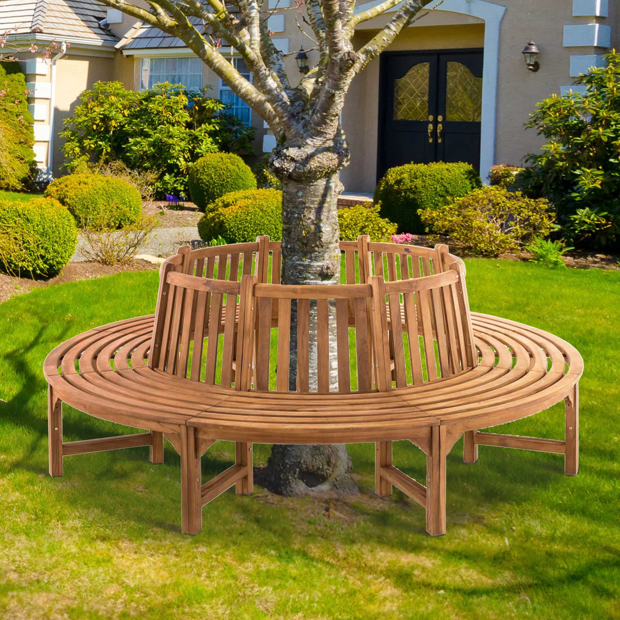Baumbank Novum rund 250 cm, teak