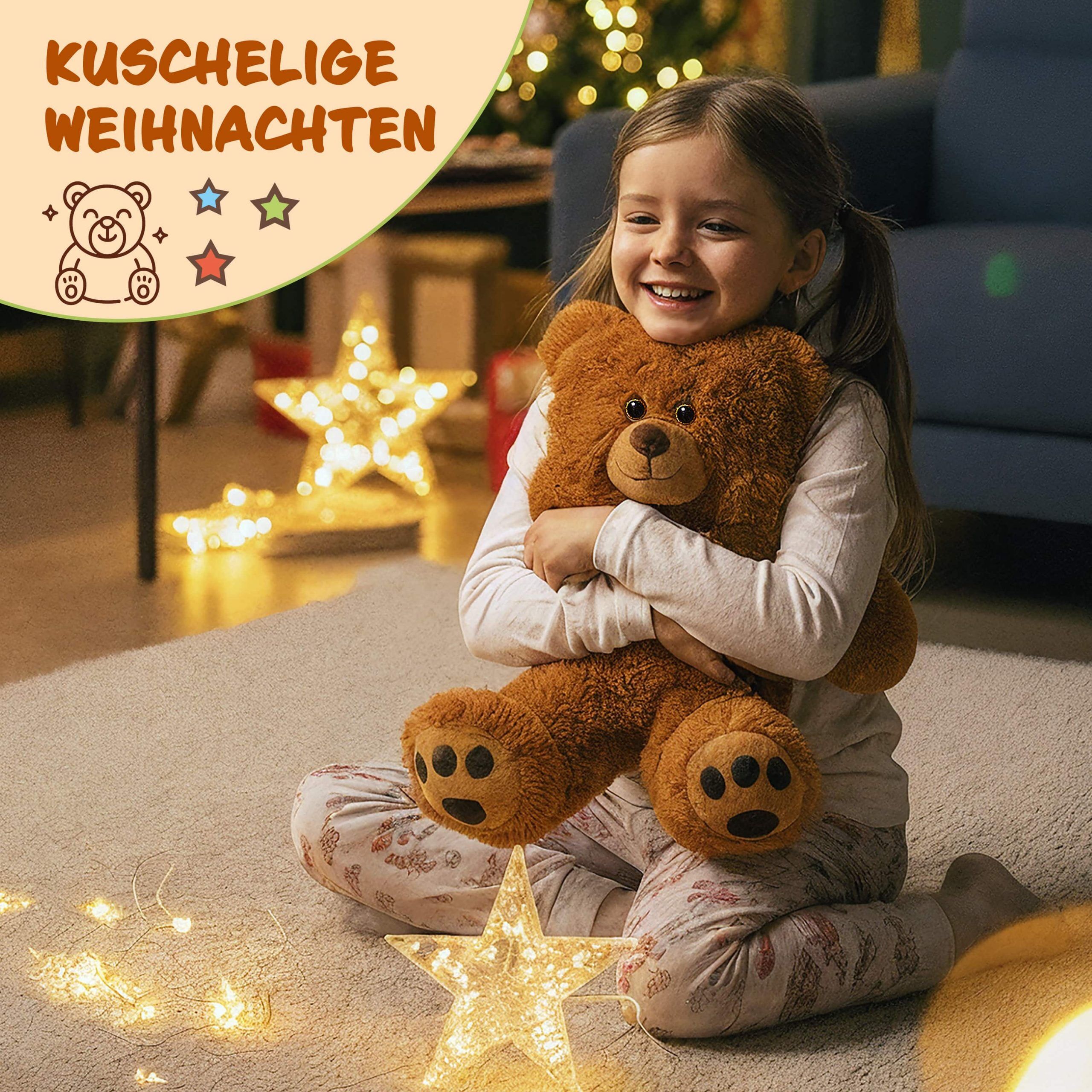 Plüschtier Teddybär L Braun 50cm