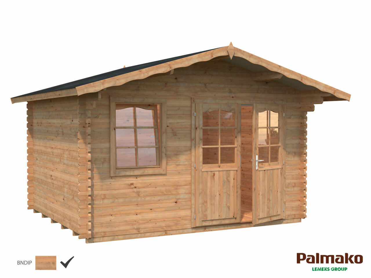 Palmako Gartenhaus Emma 10,4 m² braun grundiert