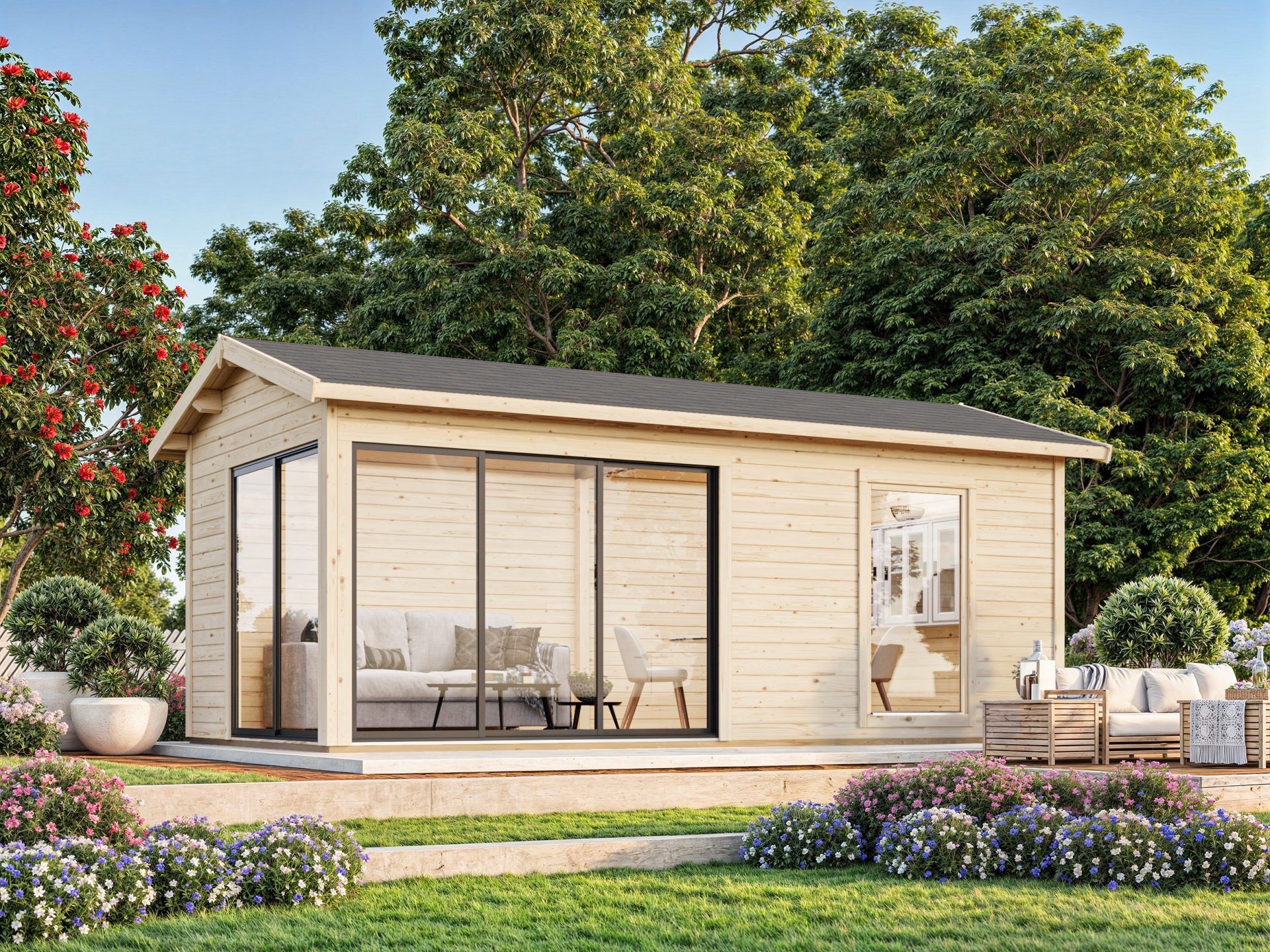 Palmako Gartenhaus Amanda 17,1 m² Slide Plus