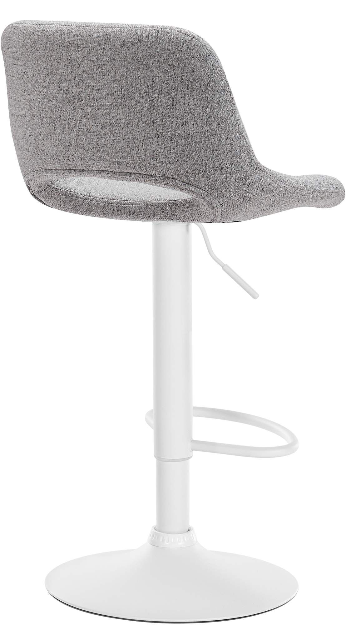 Barhocker Camden Stoff weiß, hellgrau
